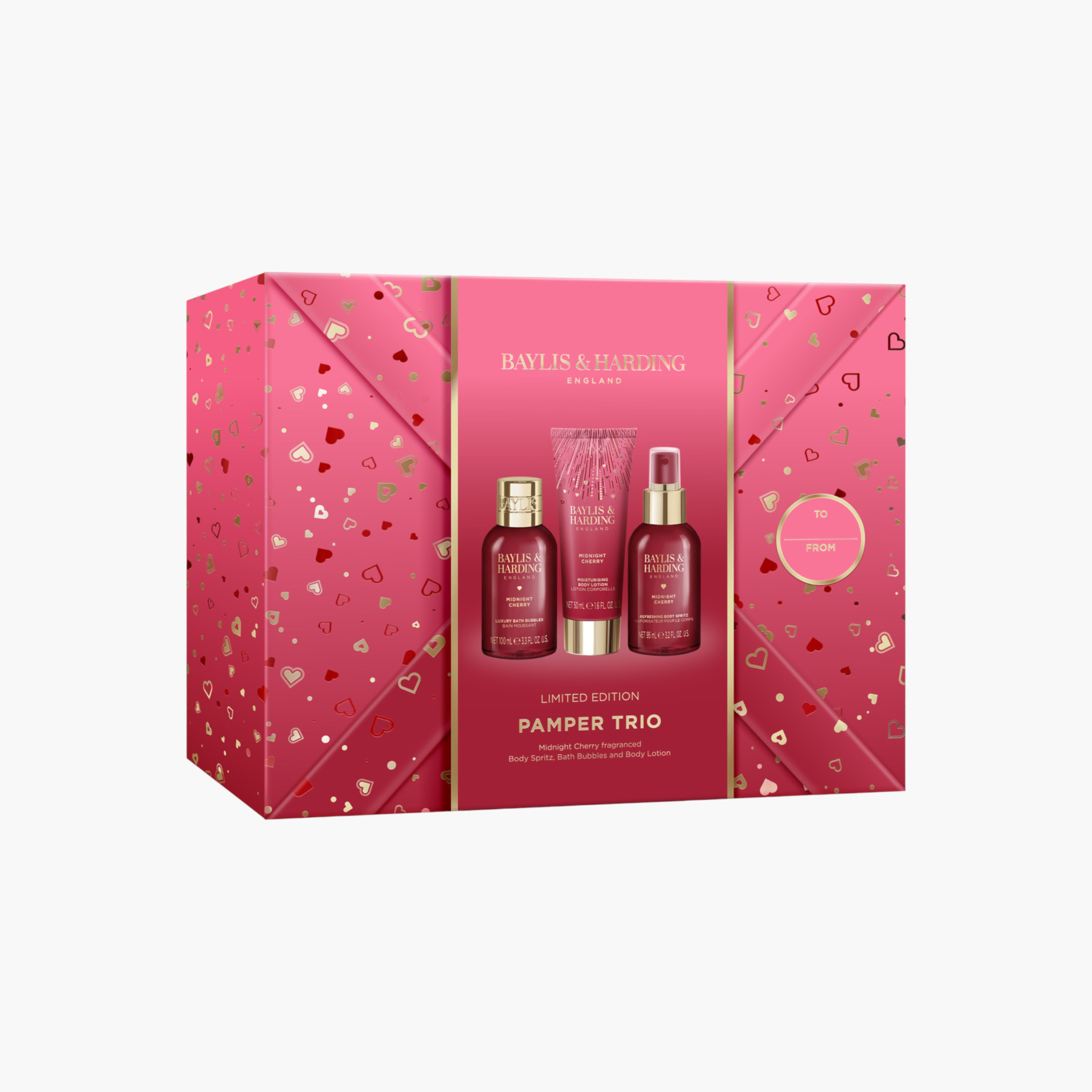 Baylis & Harding Cherry Pamper Trio Gift Set-beautyandpersonalcare-bathandbody-giftsets-image-2