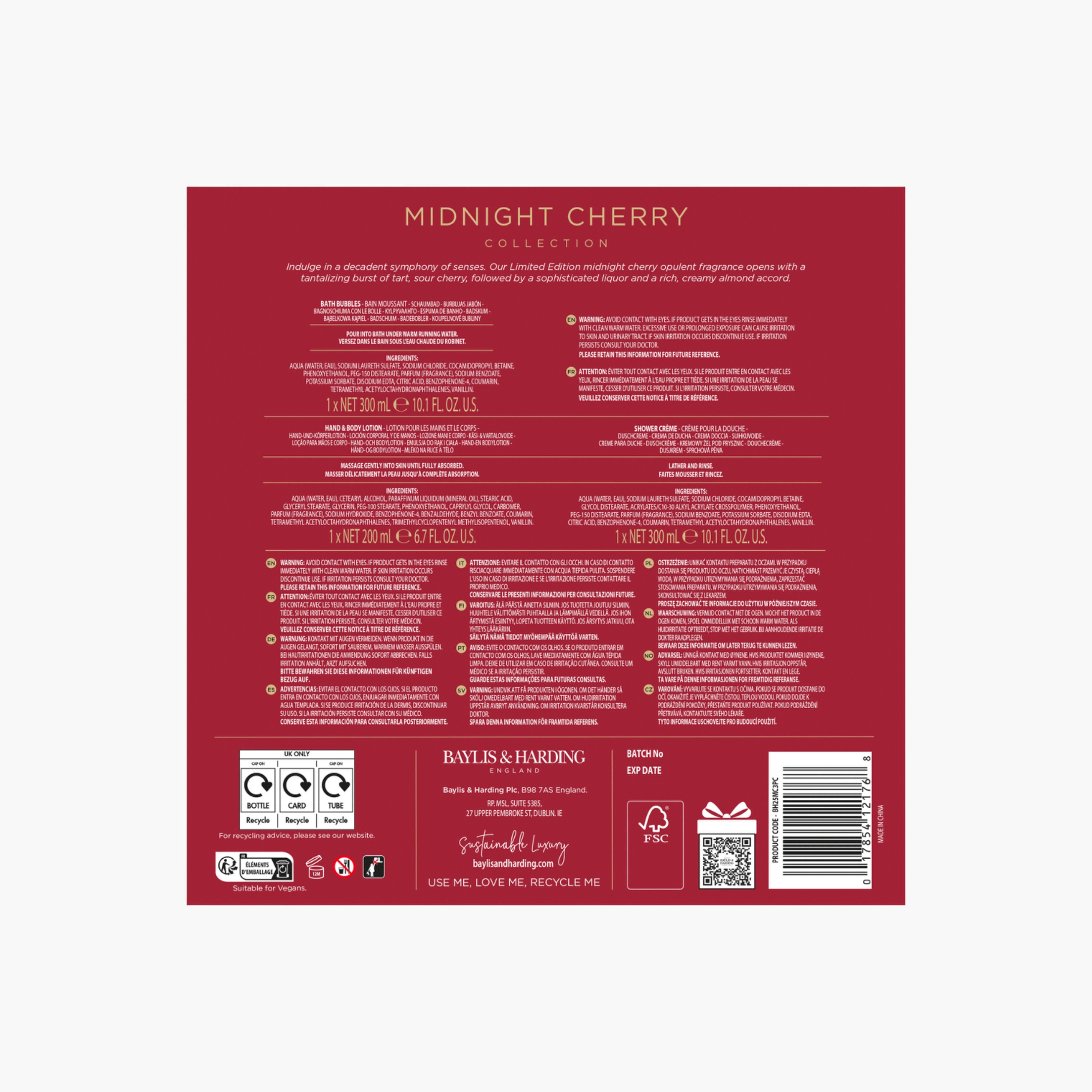 Baylis & Harding Midnight Cherry Bathing Essentials Gift Set-beautyandpersonalcare-giftsets-image-8