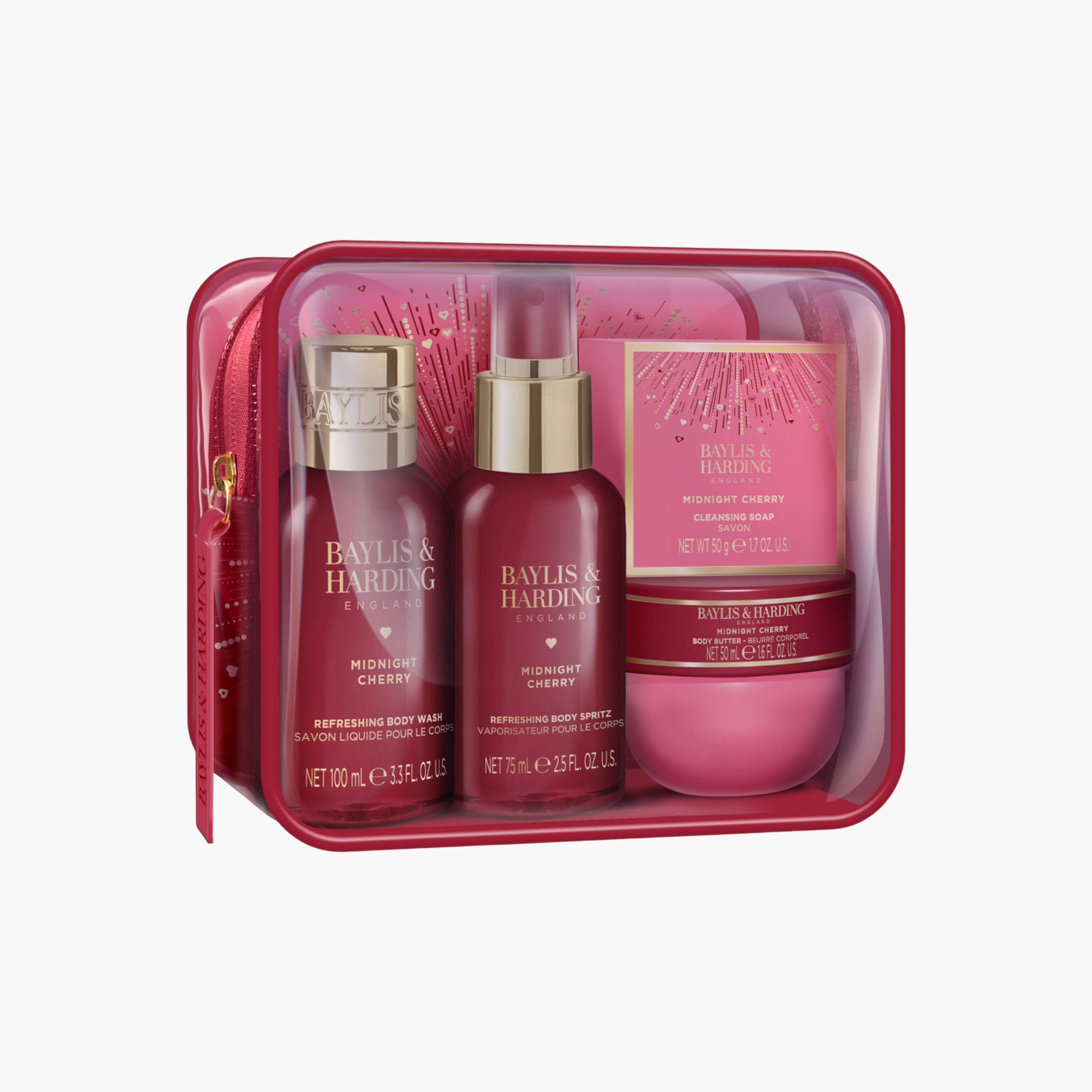 Baylis & Harding Midnight Cherry Luxury Travel Wash Bag-beautyandpersonalcare-giftsets-image-2