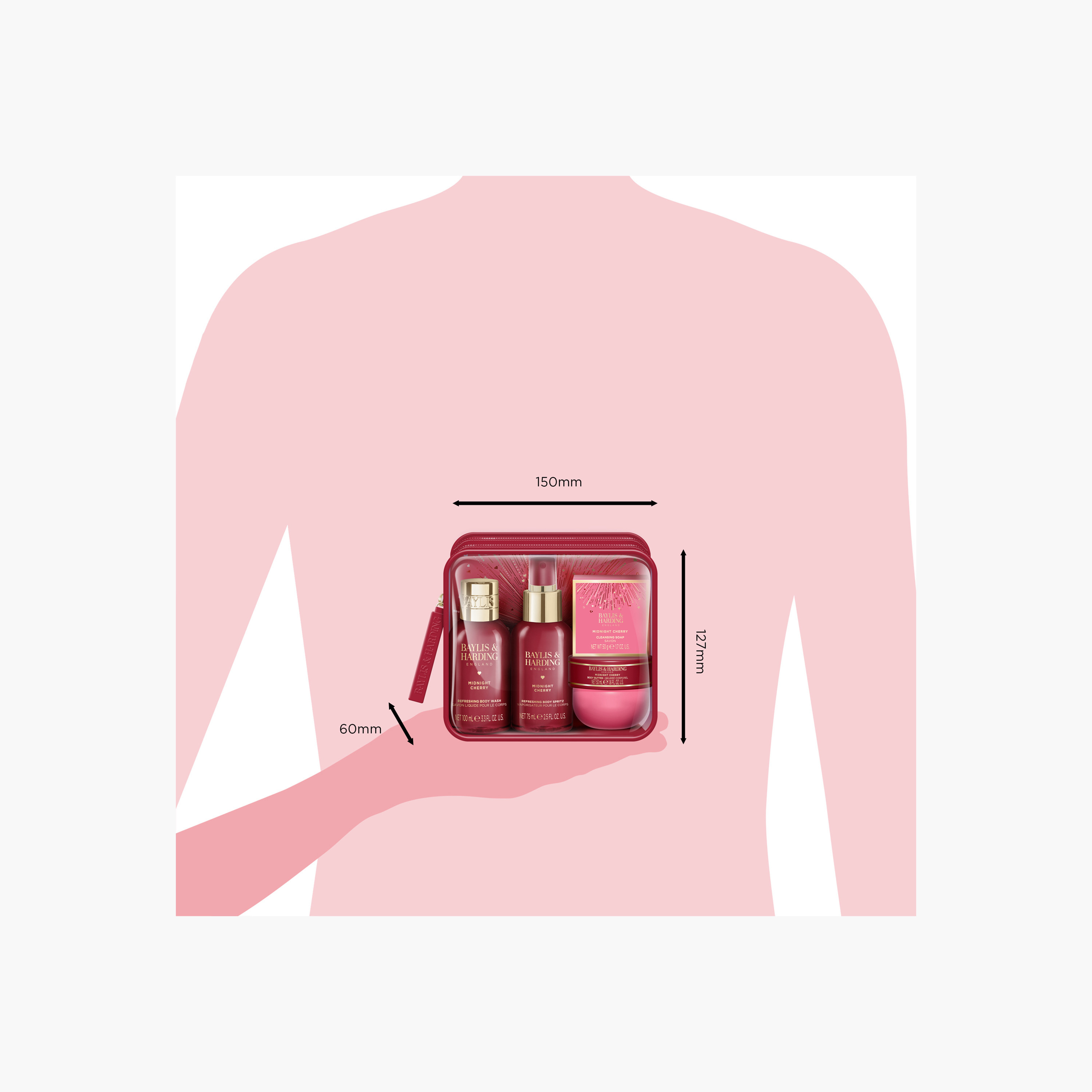 Baylis & Harding Midnight Cherry Luxury Travel Wash Bag-beautyandpersonalcare-giftsets-image-7