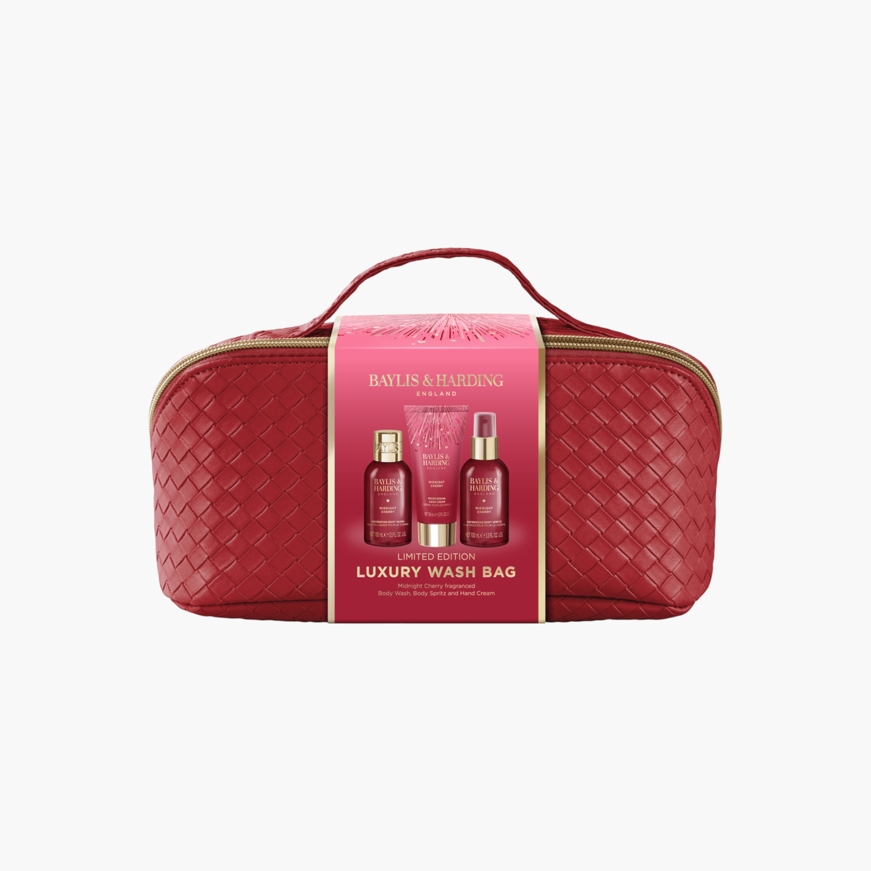 Baylis & Harding Midnight Cherry Luxury Wash Bag Set-beautyandpersonalcare-giftsets-image-1