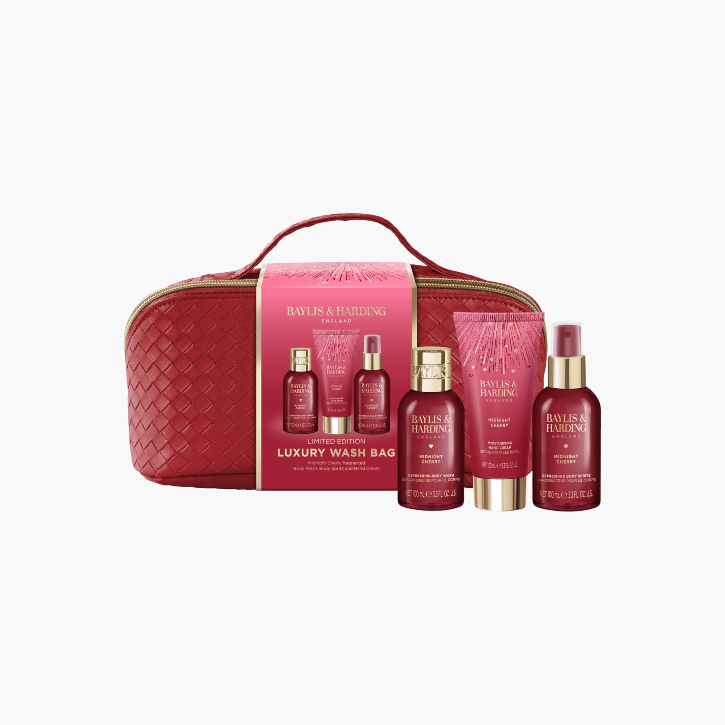 Baylis & Harding Midnight Cherry Luxury Wash Bag Set-beautyandpersonalcare-giftsets-image-3