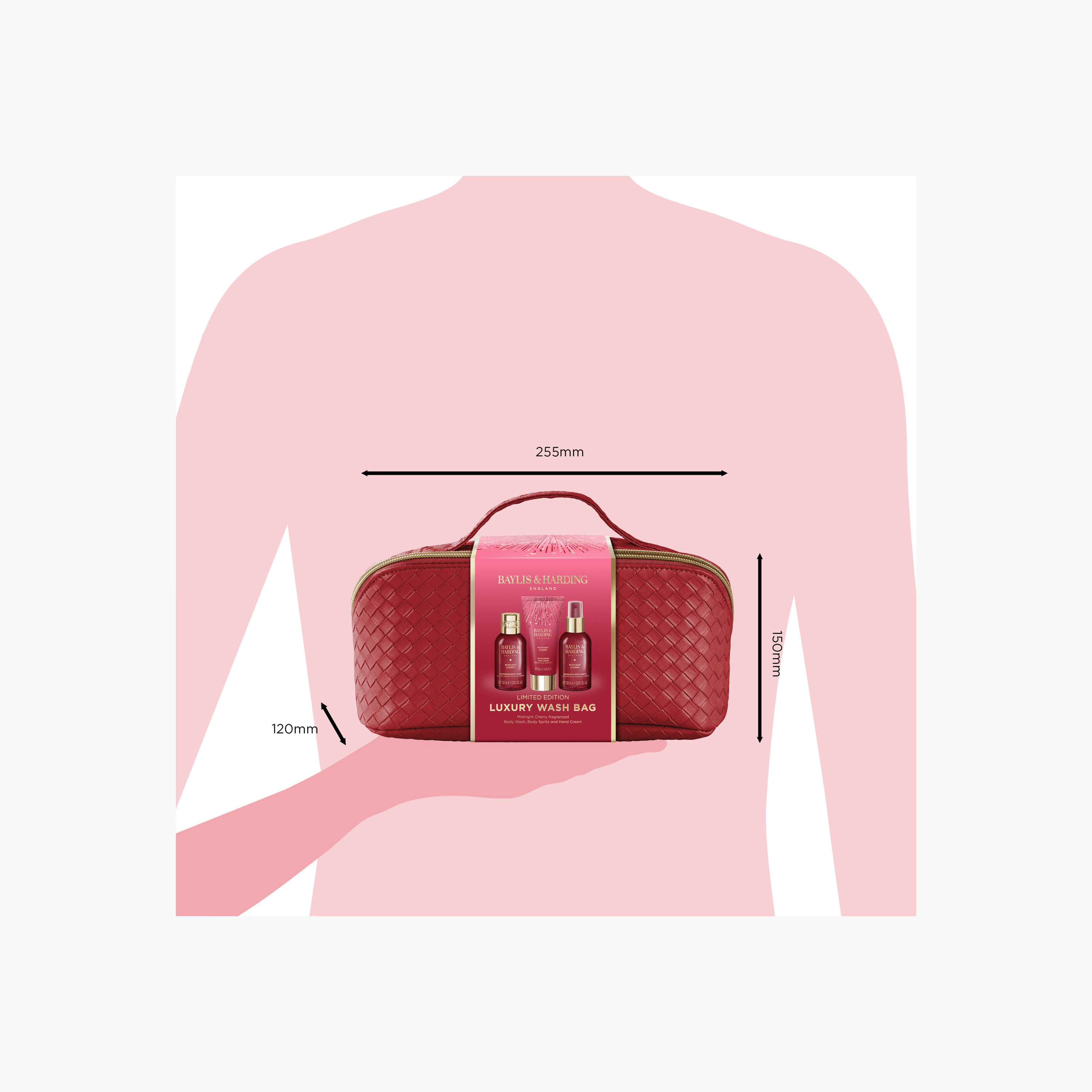 Baylis & Harding Midnight Cherry Luxury Wash Bag Set-beautyandpersonalcare-giftsets-image-7