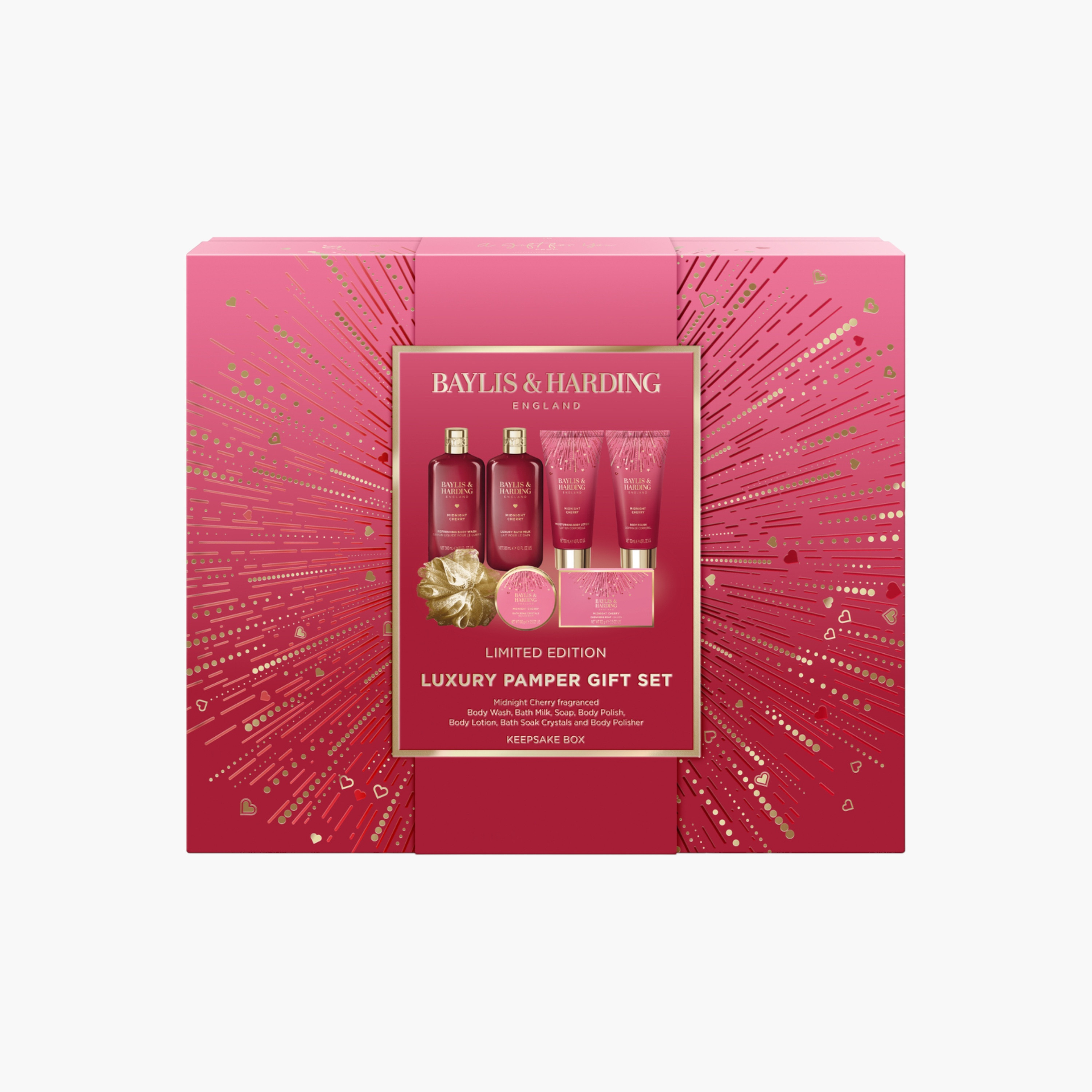 Baylis & Harding Midnight Cherry Luxury Pamper Set-beautyandpersonalcare-bathandbody-giftsets-image-1