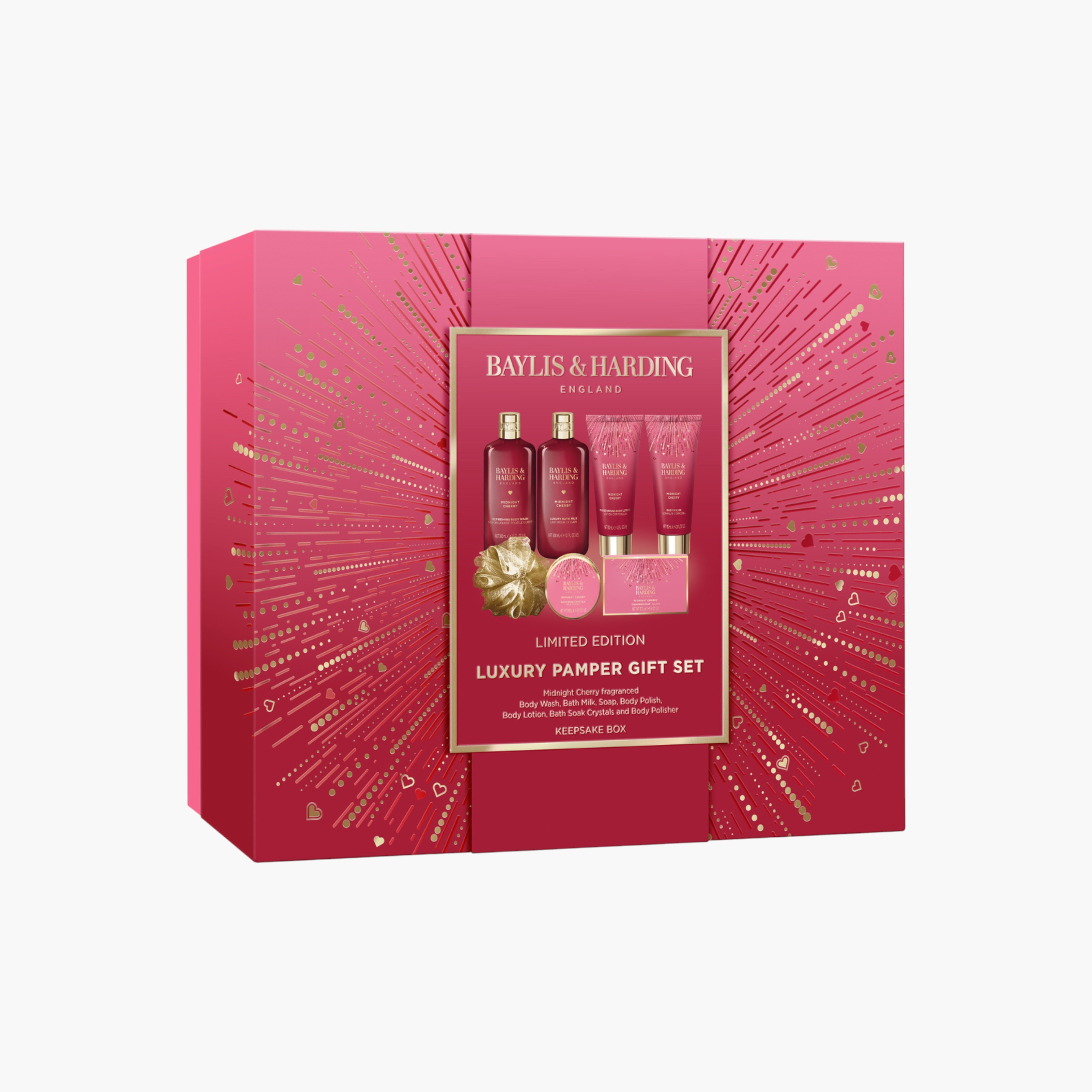Baylis & Harding Midnight Cherry Luxury Pamper Set-beautyandpersonalcare-bathandbody-giftsets-image-2