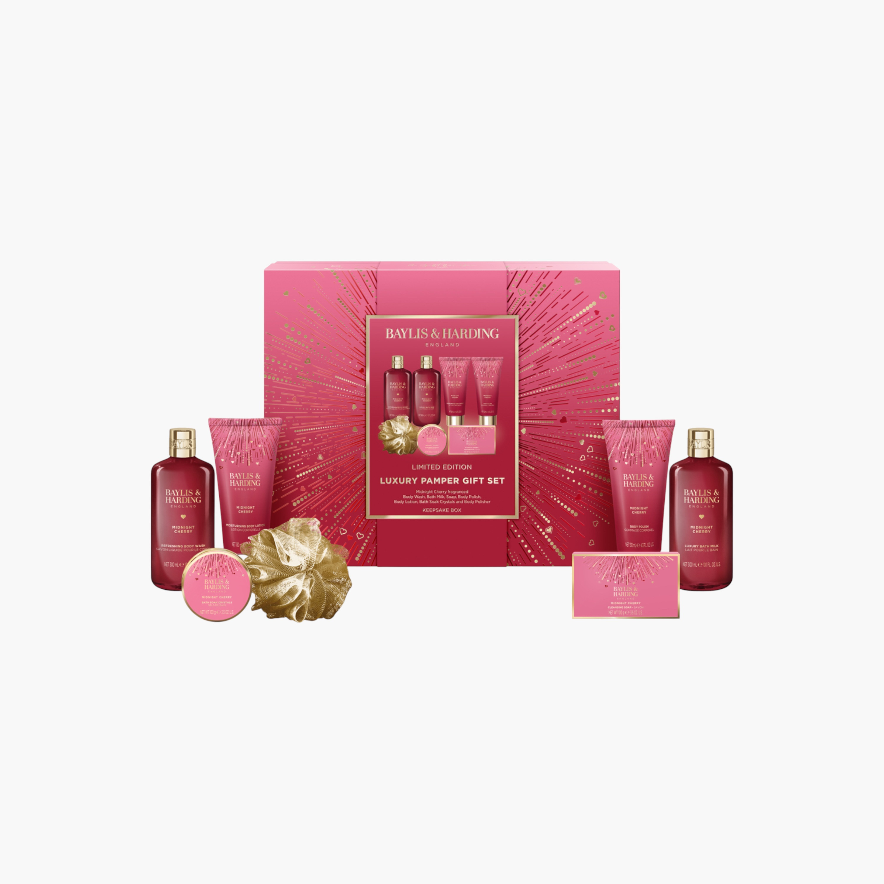 Baylis & Harding Midnight Cherry Luxury Pamper Set-beautyandpersonalcare-bathandbody-giftsets-image-3
