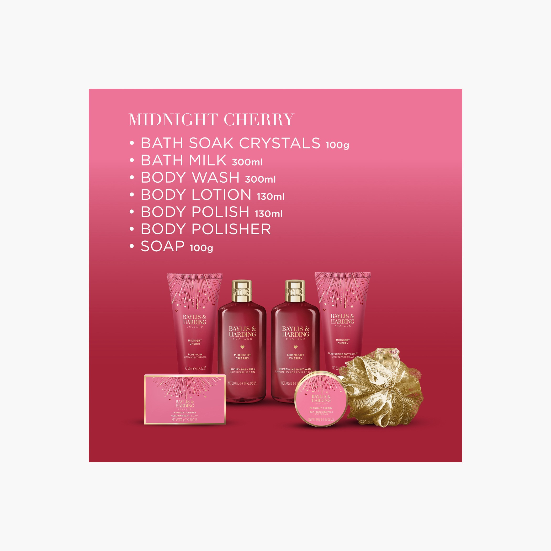 Baylis & Harding Midnight Cherry Luxury Pamper Set-beautyandpersonalcare-bathandbody-giftsets-image-4