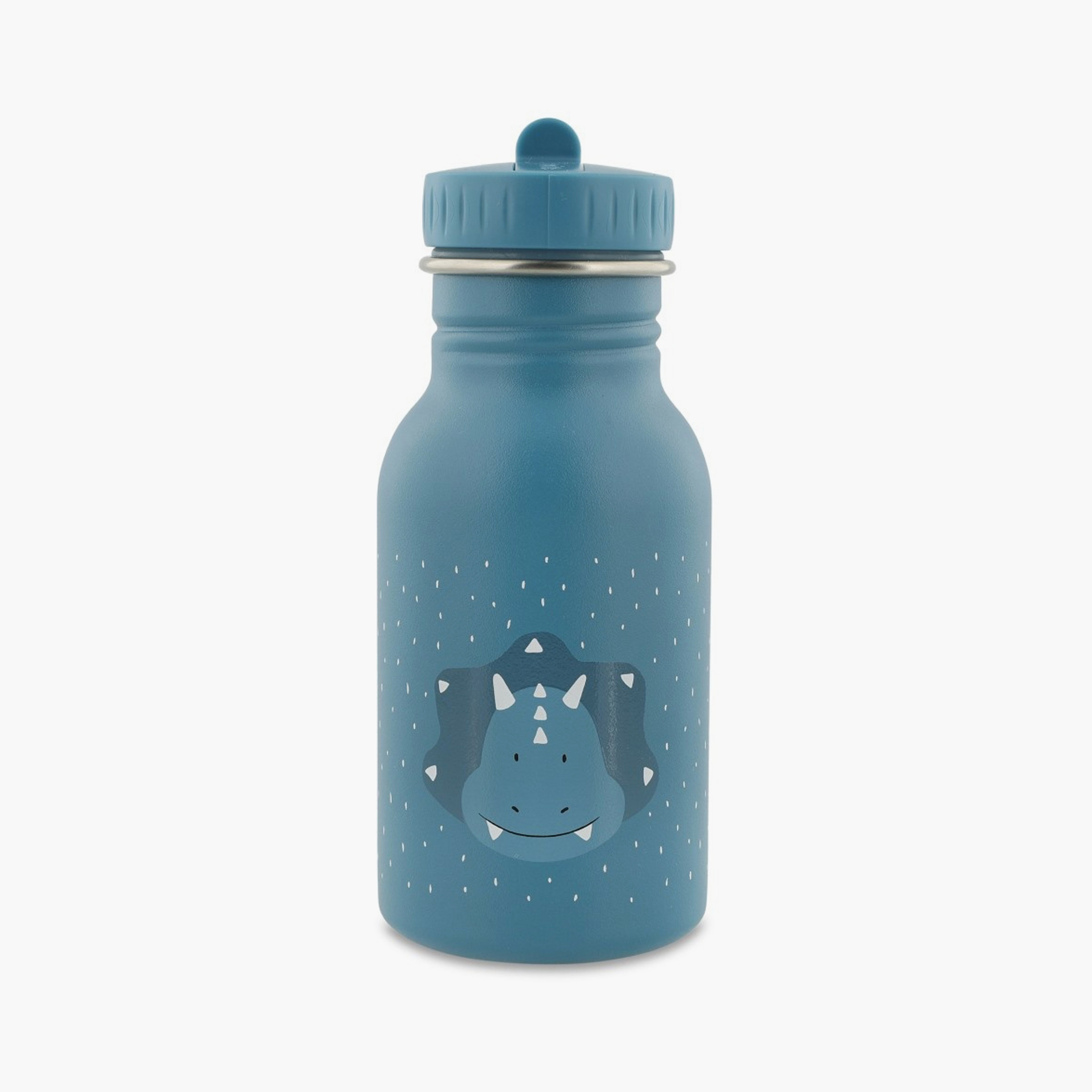 Trixie Mr. Triceratops Wattle Bottle - 350 ml - Blue-school-waterbottles-image-1