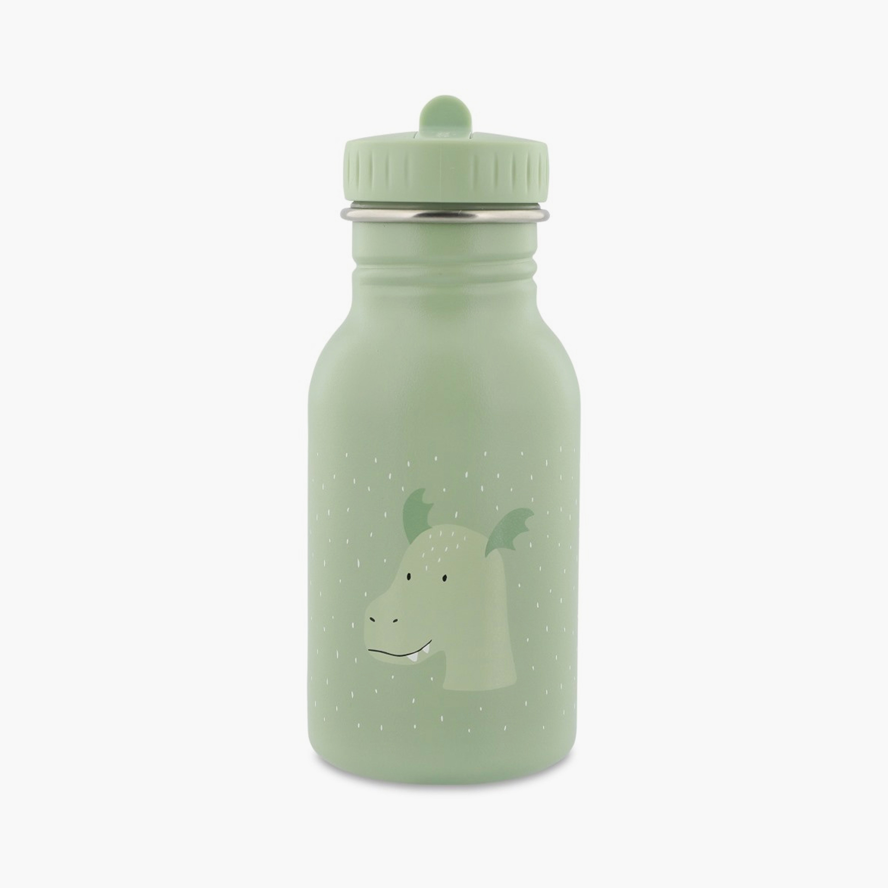 Trixie Mr. Dragon Wattle Bottle - 350 ml - Green-school-waterbottles-image-1