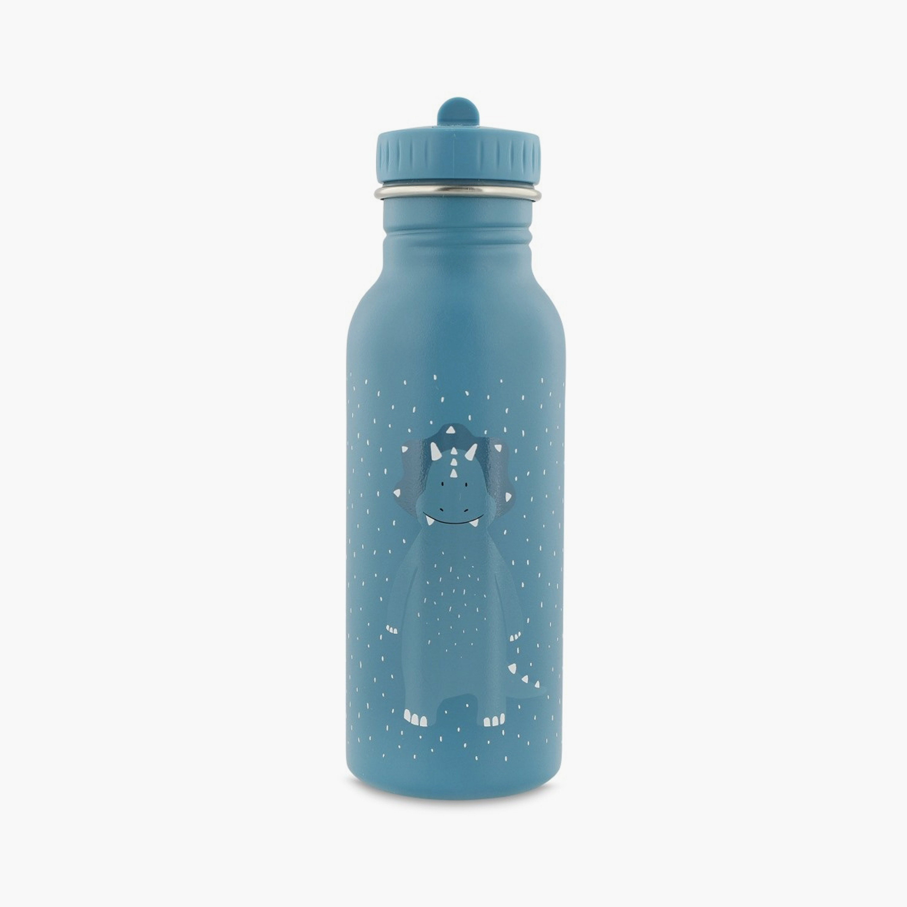 Trixie Mr. Triceratops Wattle Bottle - 500 ml - Blue-school-waterbottles-image-1