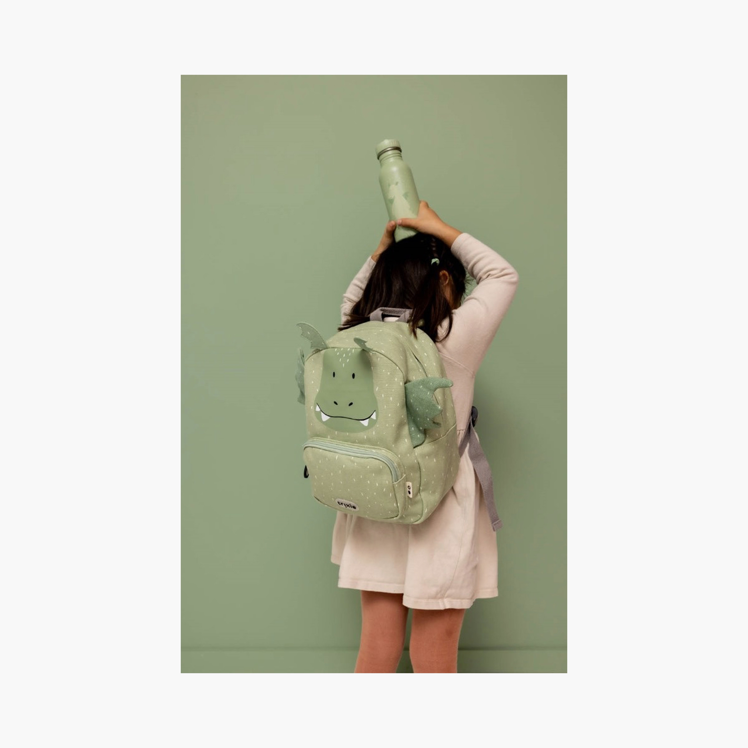 Trixie Mr. Dragon Wattle Bottle - 500 ml - Green-school-waterbottles-image-4