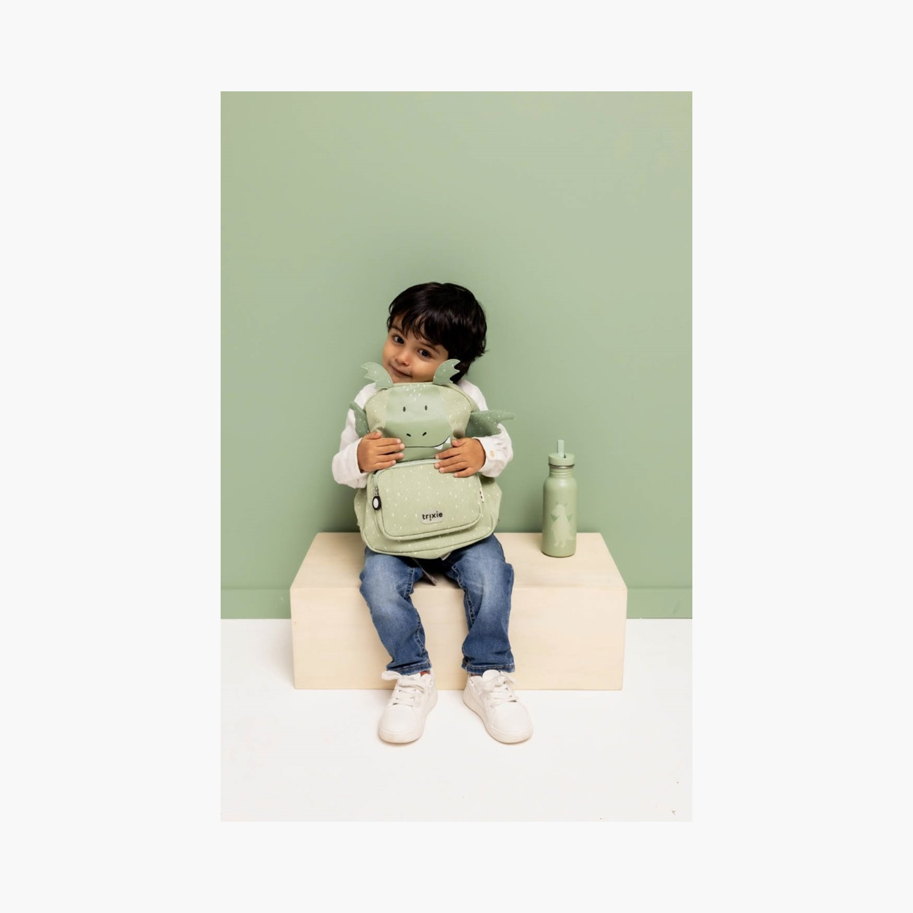 Trixie Mr. Dragon Wattle Bottle - 500 ml - Green-school-waterbottles-image-5