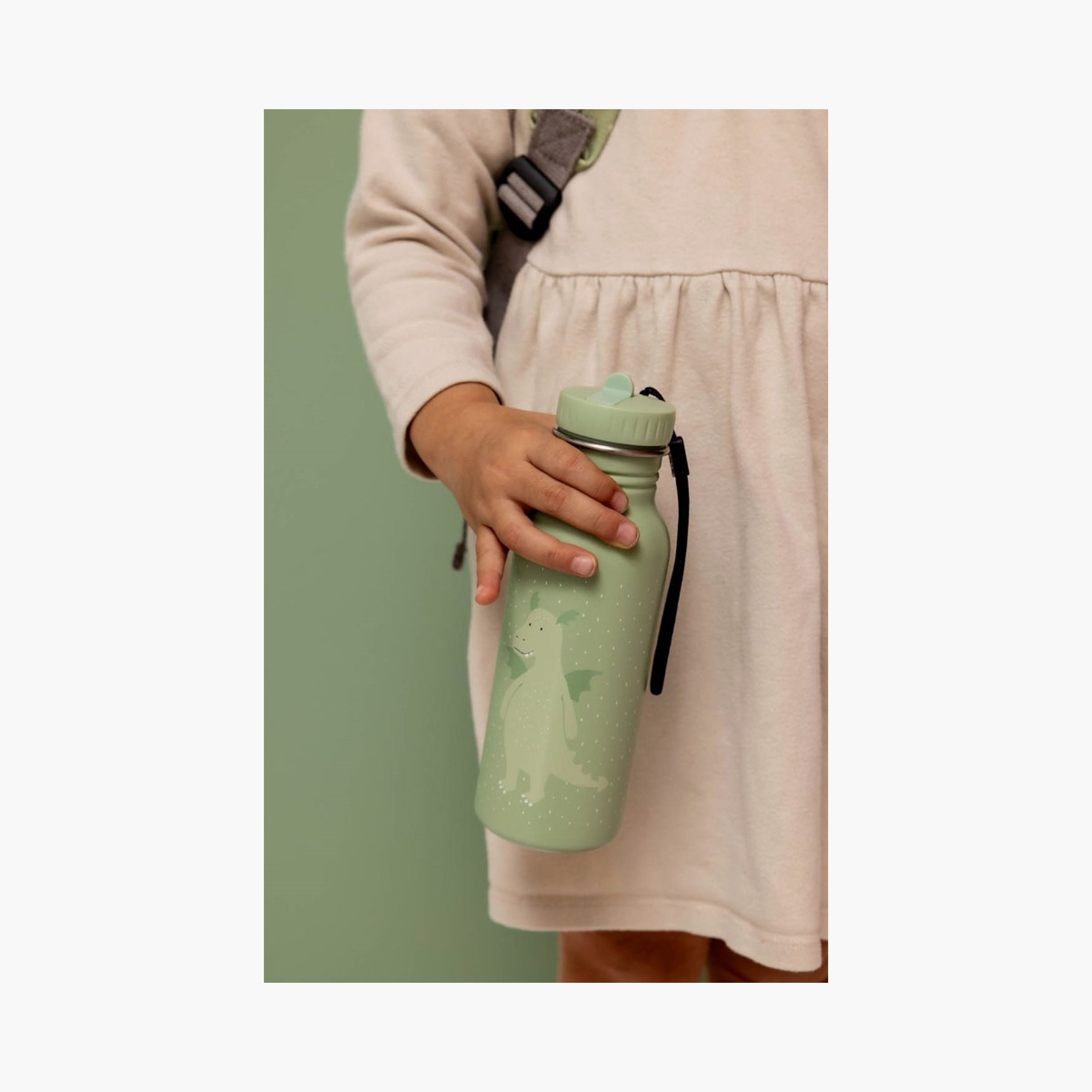 Trixie Mr. Dragon Wattle Bottle - 500 ml - Green-school-waterbottles-image-7