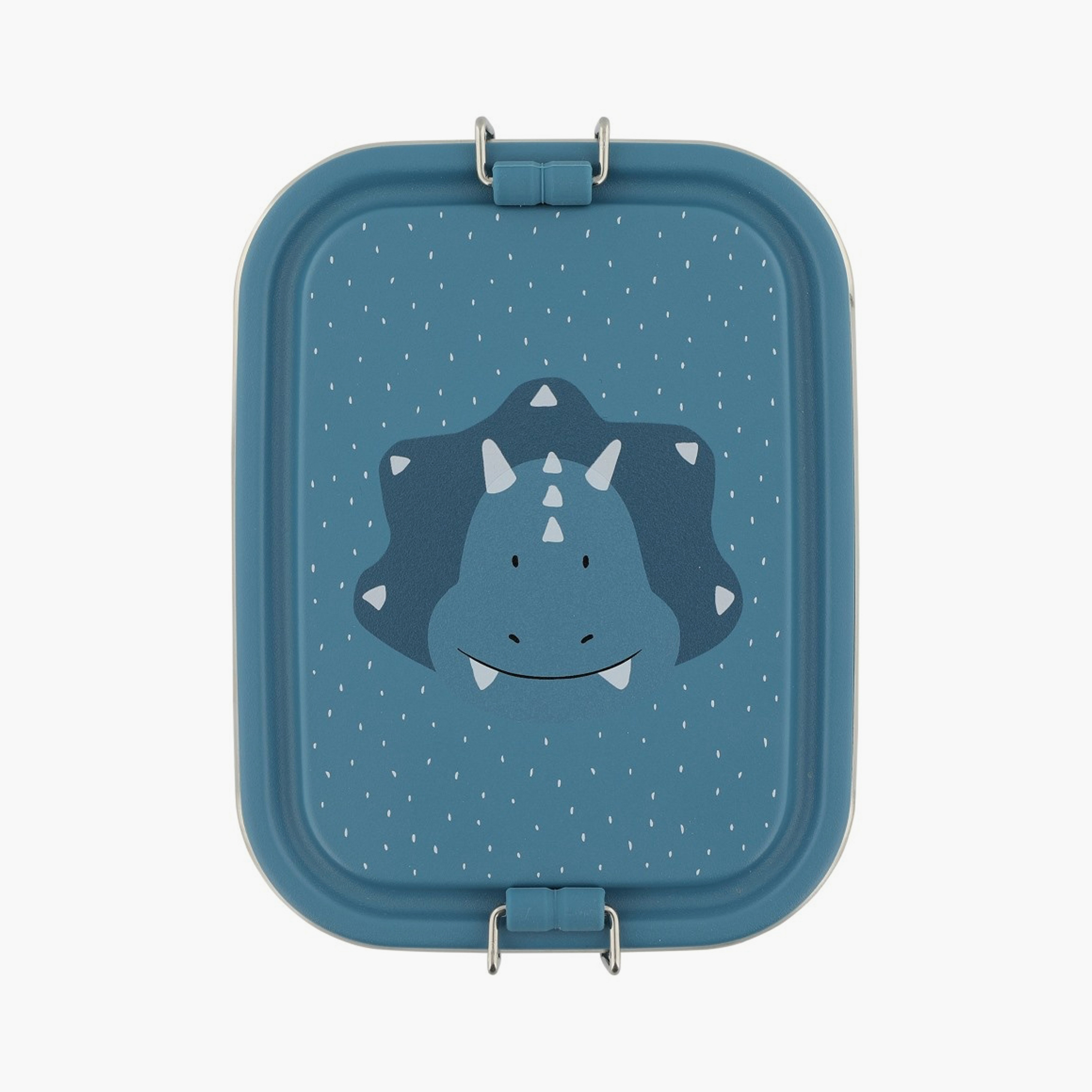 Trixie Mr. Triceratops Stainless Steel Lunch Box - Large - Blue-school-lunchessentials-lunchboxes-image-1