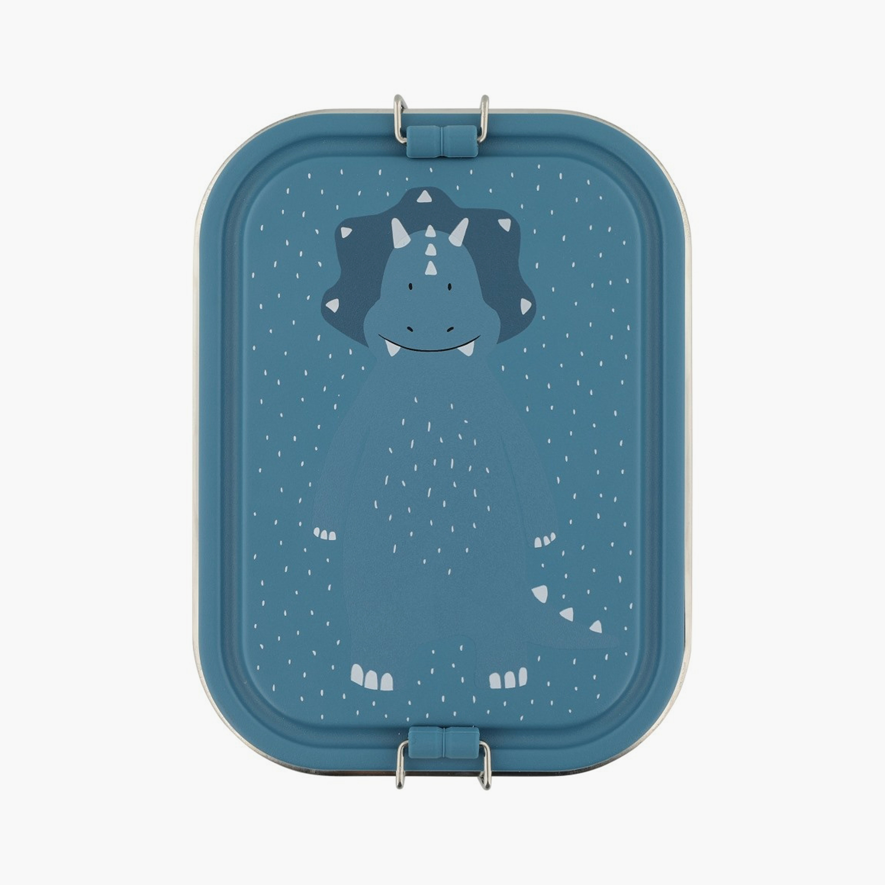 Trixie Mr. Triceratops Stainless Steel Lunch Box - Small - Blue-school-lunchessentials-lunchboxes-image-1
