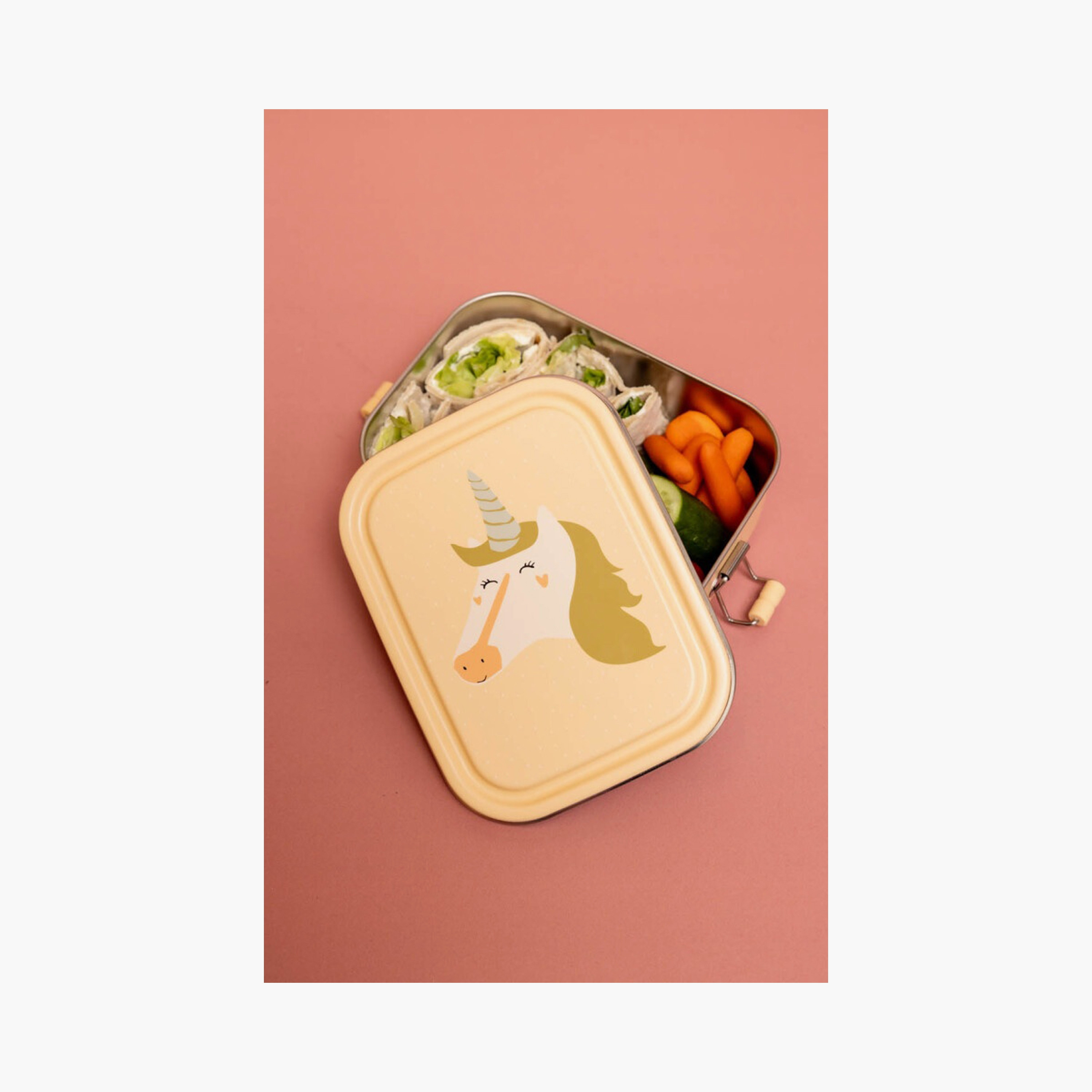 Trixie Mrs. Unicorn Stainless Steel Lunch Box - Small - Beige-school-lunchessentials-lunchboxes-image-7