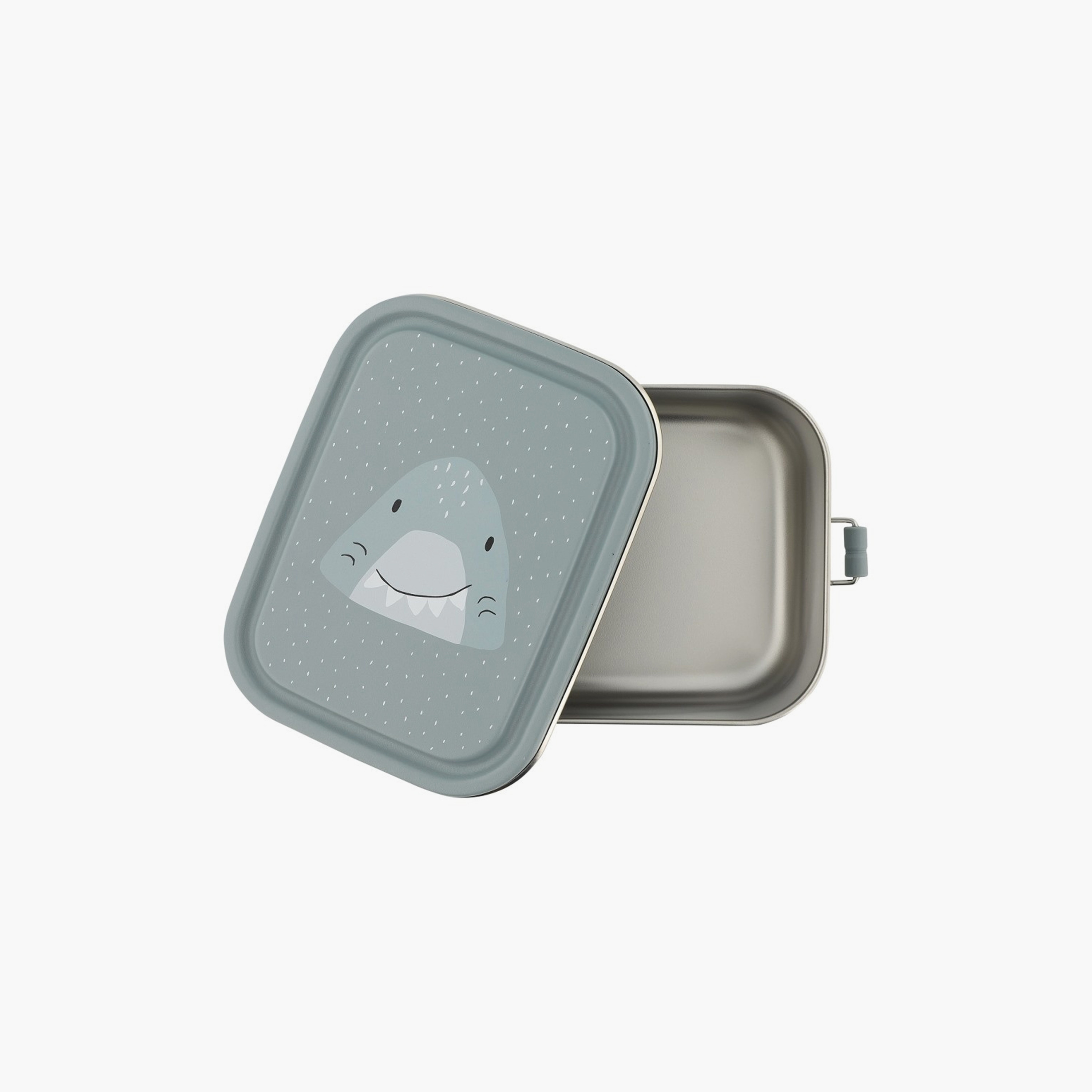 Trixie Mr. Shark Stainless Steel Lunch Box - Small - Grey-school-lunchessentials-lunchboxes-image-2