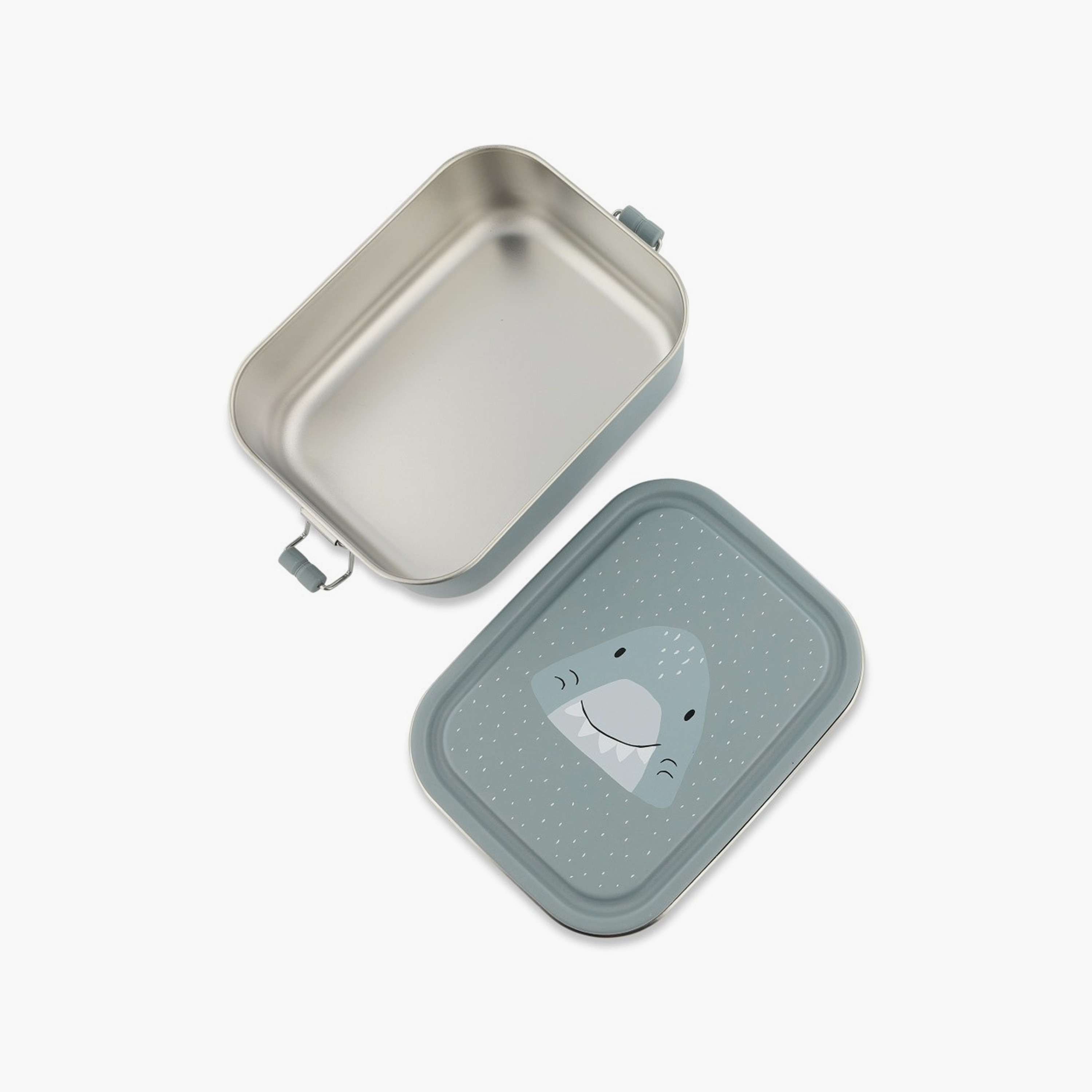 Trixie Mr. Shark Stainless Steel Lunch Box - Small - Grey-school-lunchessentials-lunchboxes-image-4