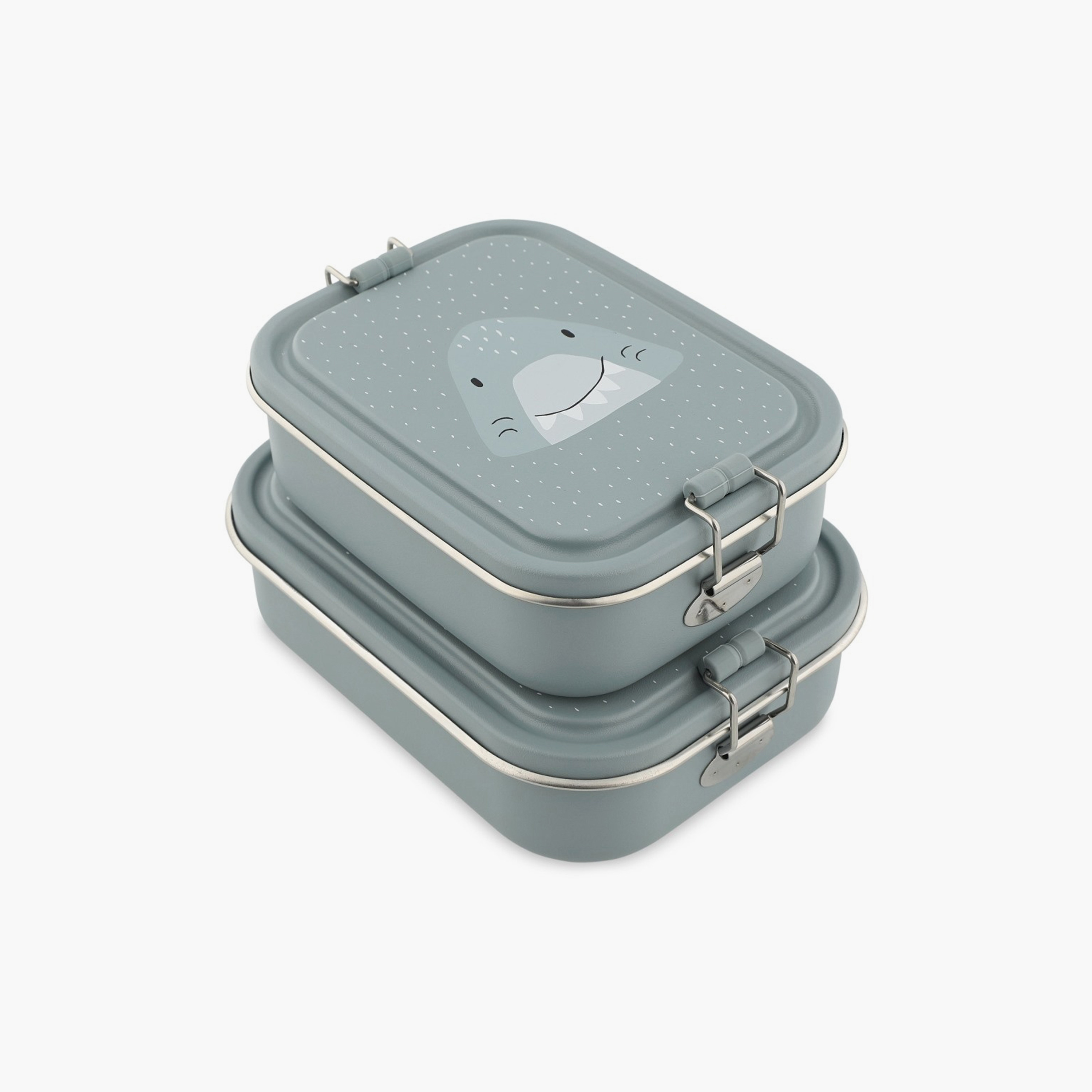 Trixie Mr. Shark Stainless Steel Lunch Box - Small - Grey-school-lunchessentials-lunchboxes-image-6