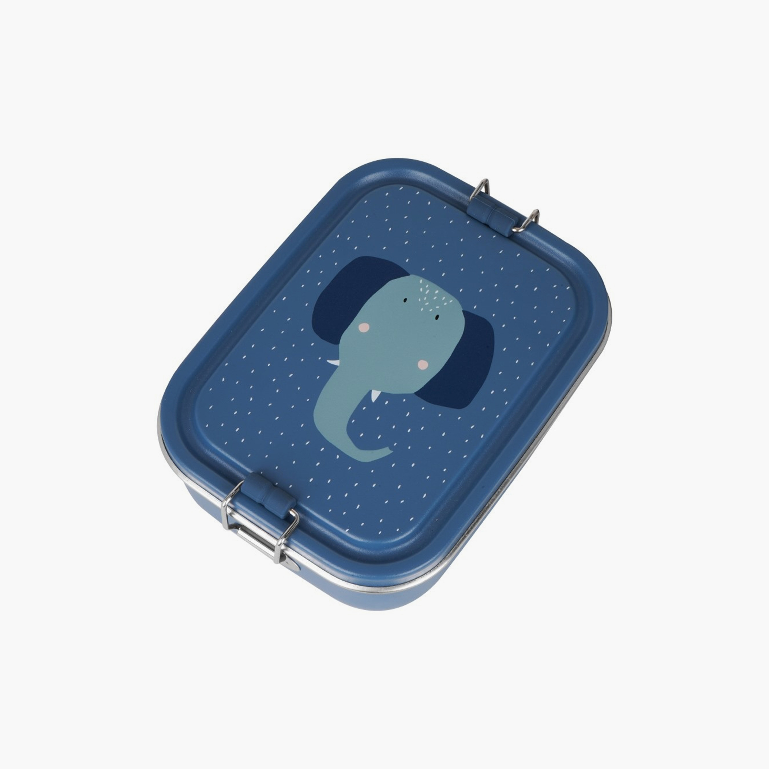 Trixie Mrs. Elephant Stainless Steel Lunch Box - Small - Blue-school-lunchessentials-lunchboxes-image-1