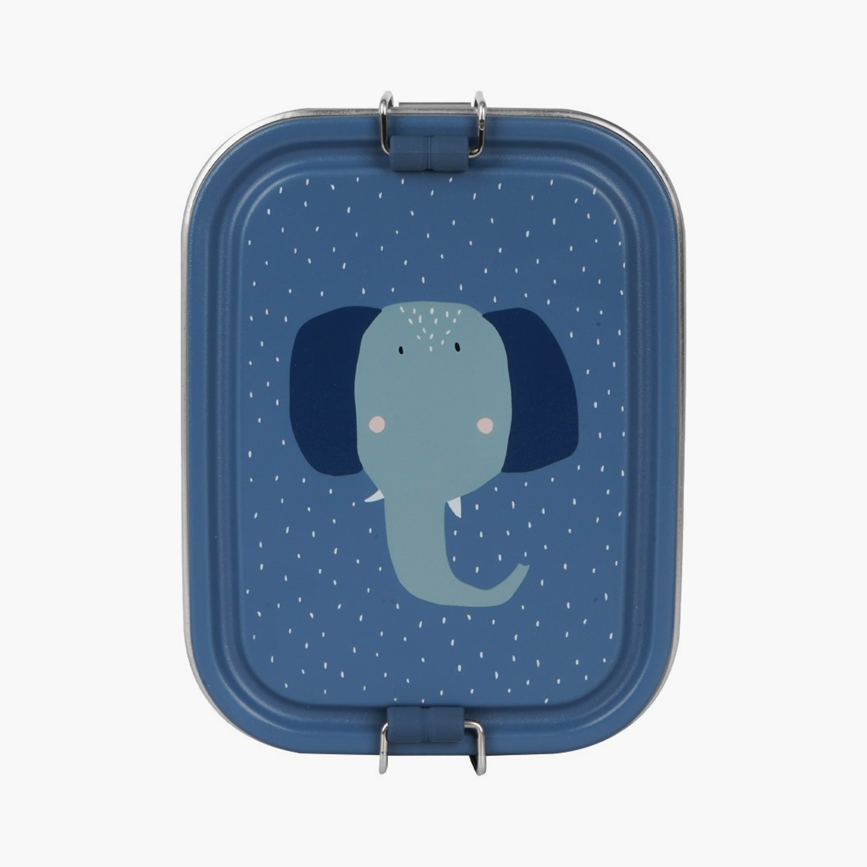 Trixie Mrs. Elephant Stainless Steel Lunch Box - Small - Blue-school-lunchessentials-lunchboxes-image-2