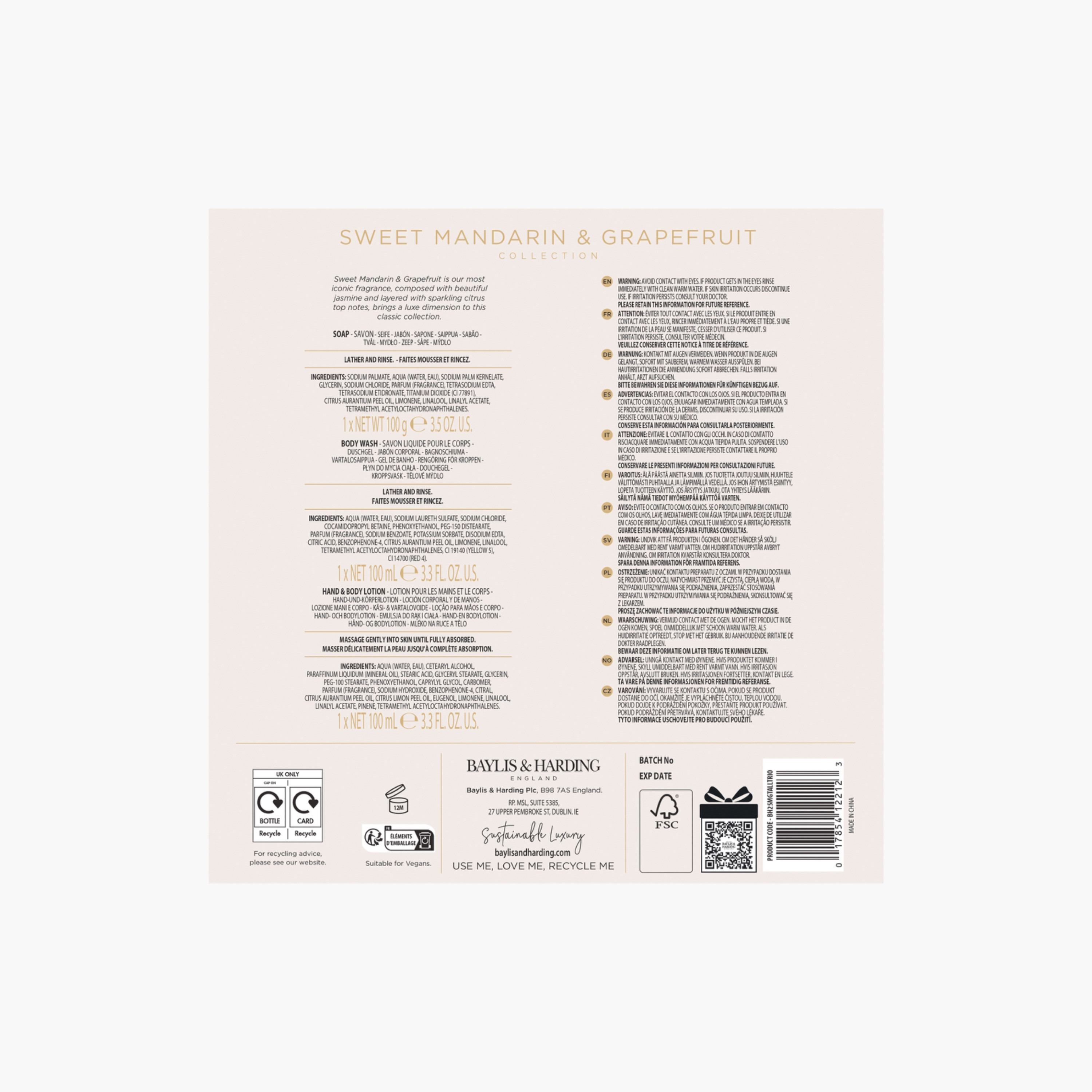 Baylis & Harding Mandarin Grapefruit Pamper Trio Set-beautyandpersonalcare-giftsets-image-8