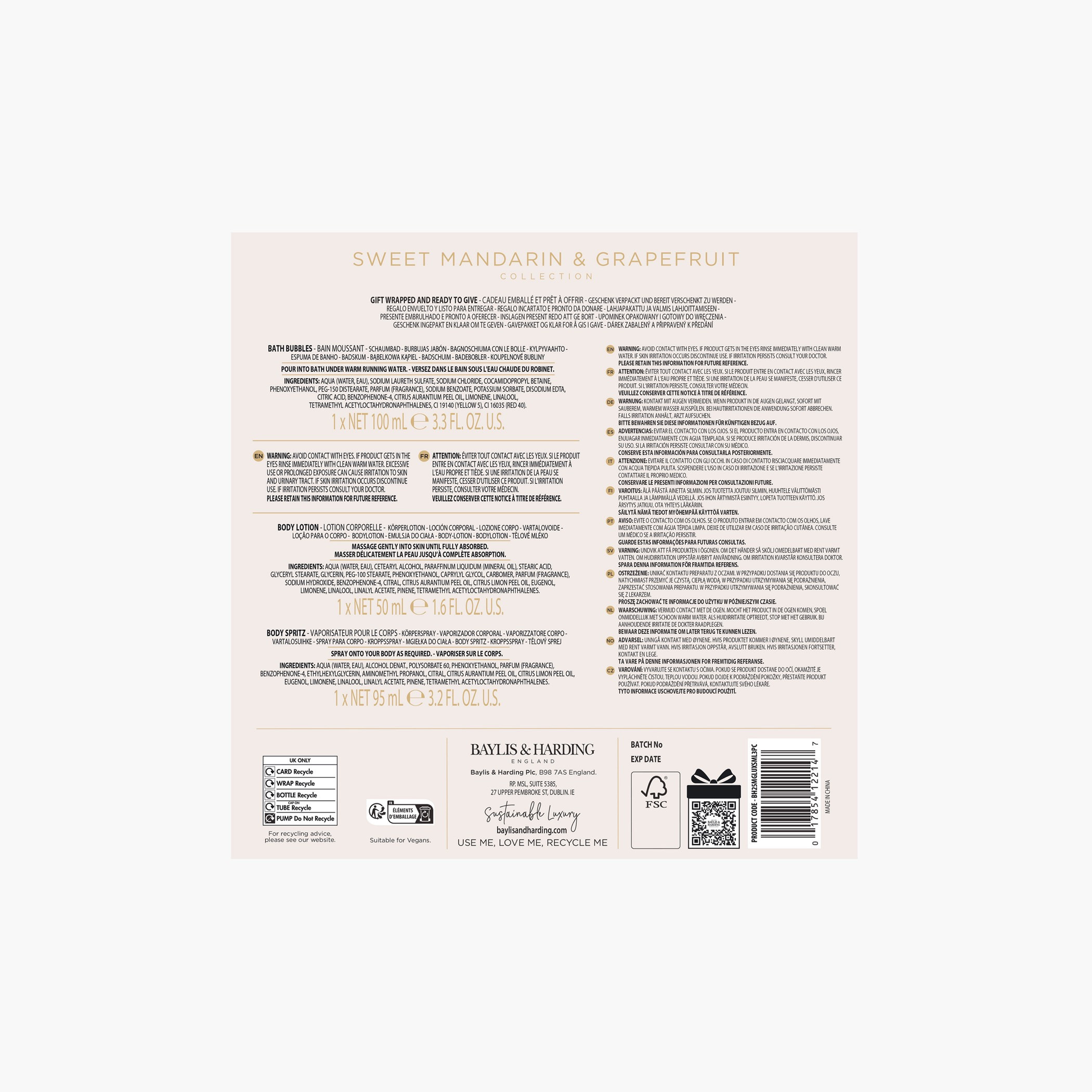 Baylis & Harding Sweet Mandarin Pamper Trio Gift Set-beautyandpersonalcare-giftsets-image-8