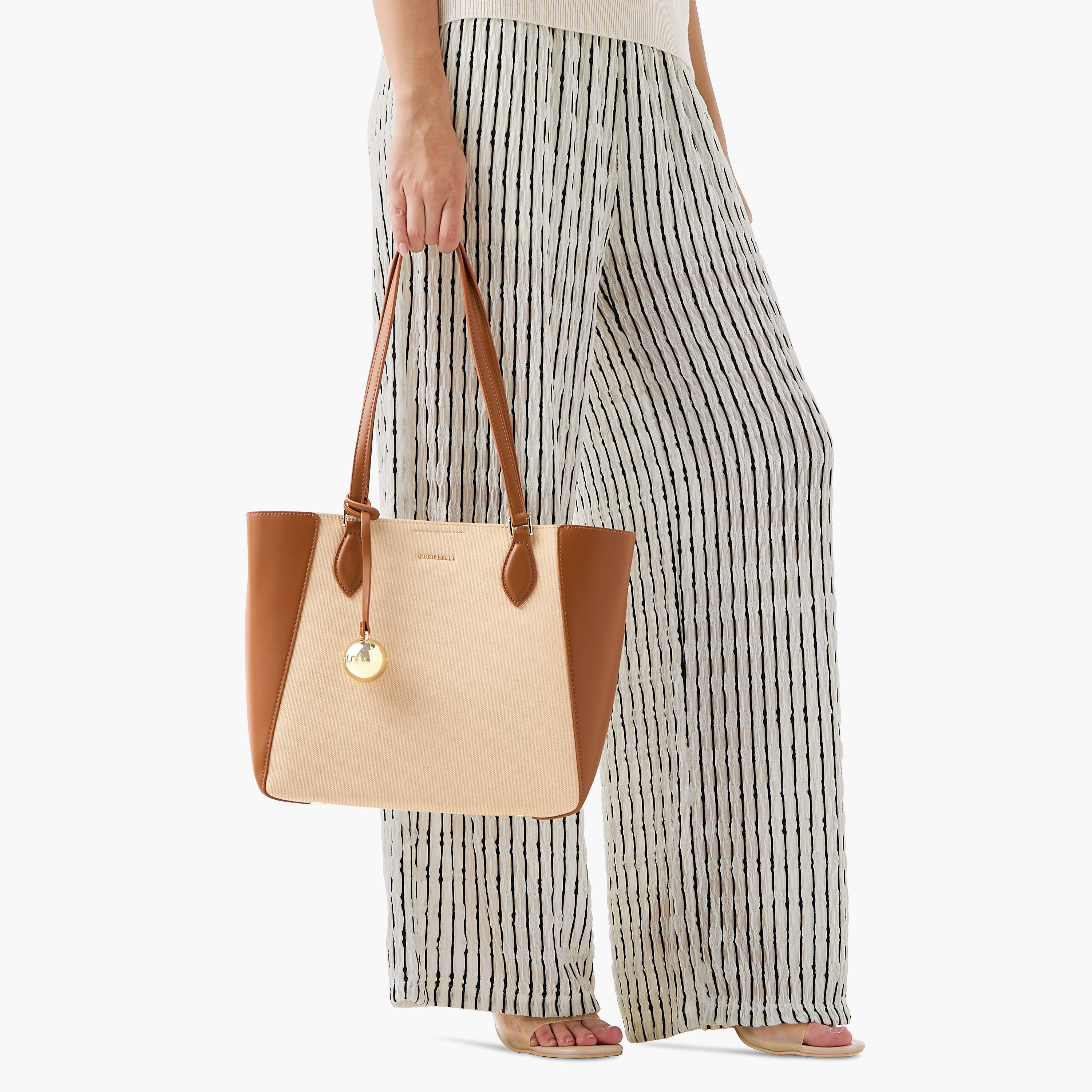 Chrisbella Panelled Tote Bag with Double Handle and Wallet-women-bagsandwallets-handbags-image-2