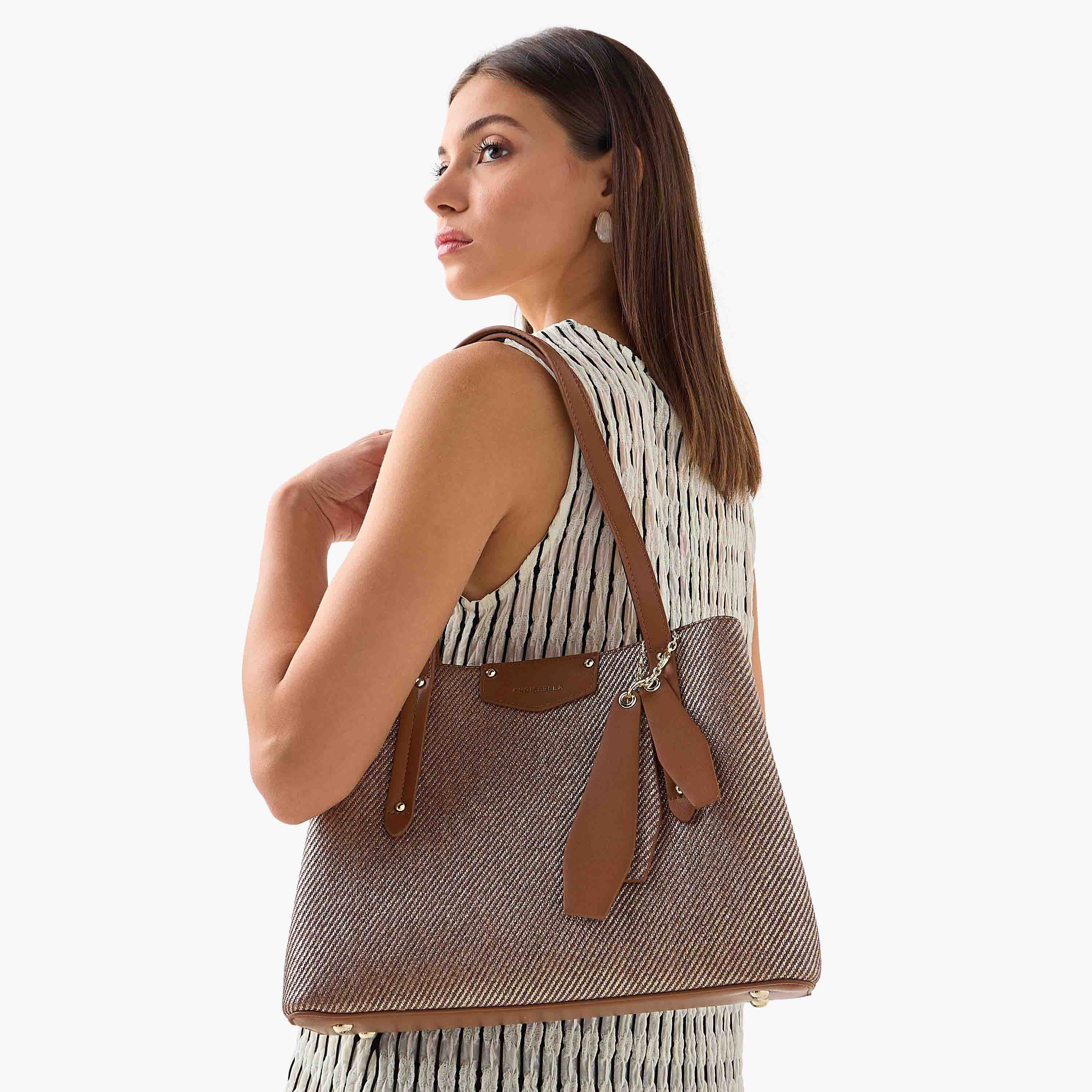 Chrisbella Textured Tote Bag with Zip Around Wallet-women-bagsandwallets-handbags-image-2