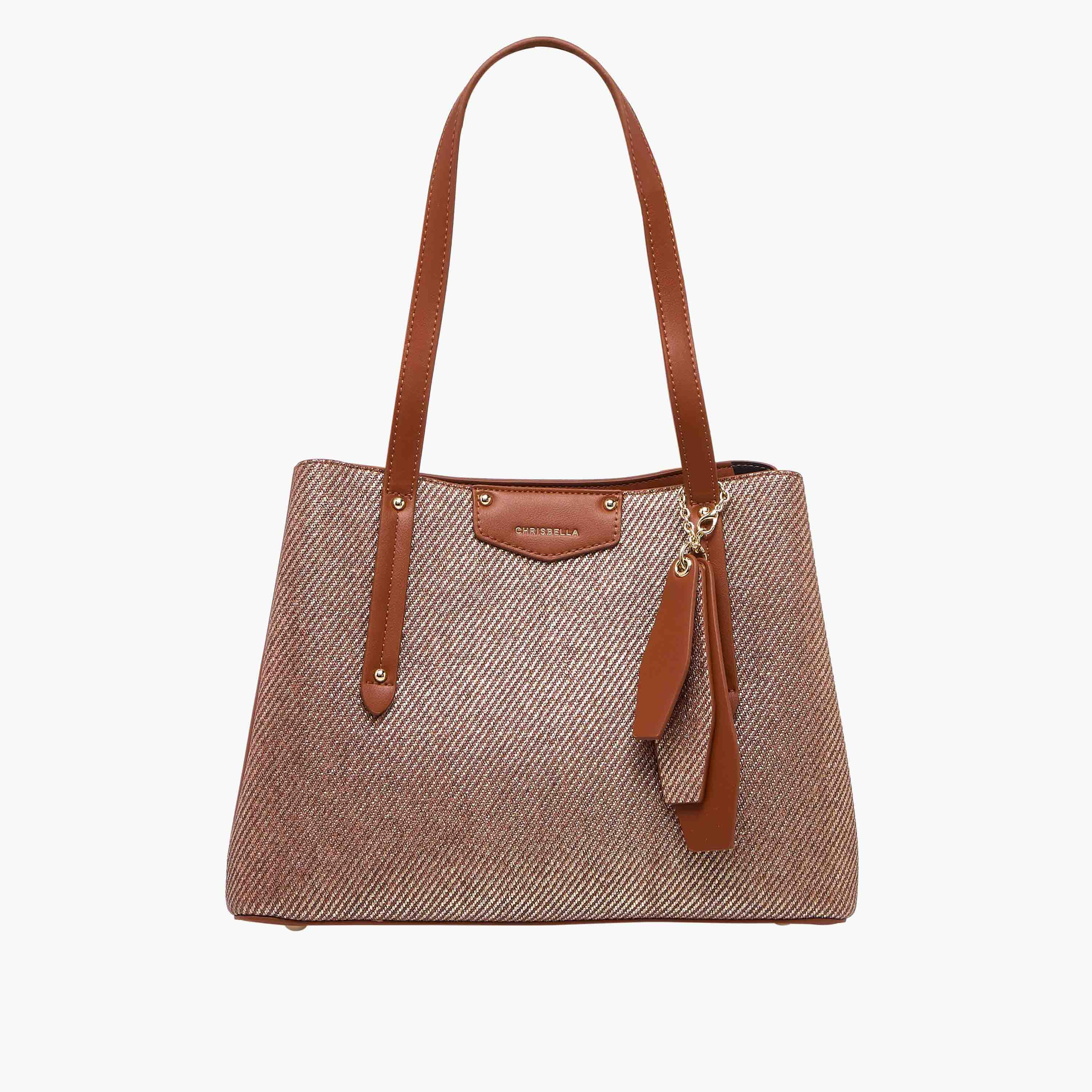 Chrisbella Textured Tote Bag with Zip Around Wallet-women-bagsandwallets-handbags-image-3
