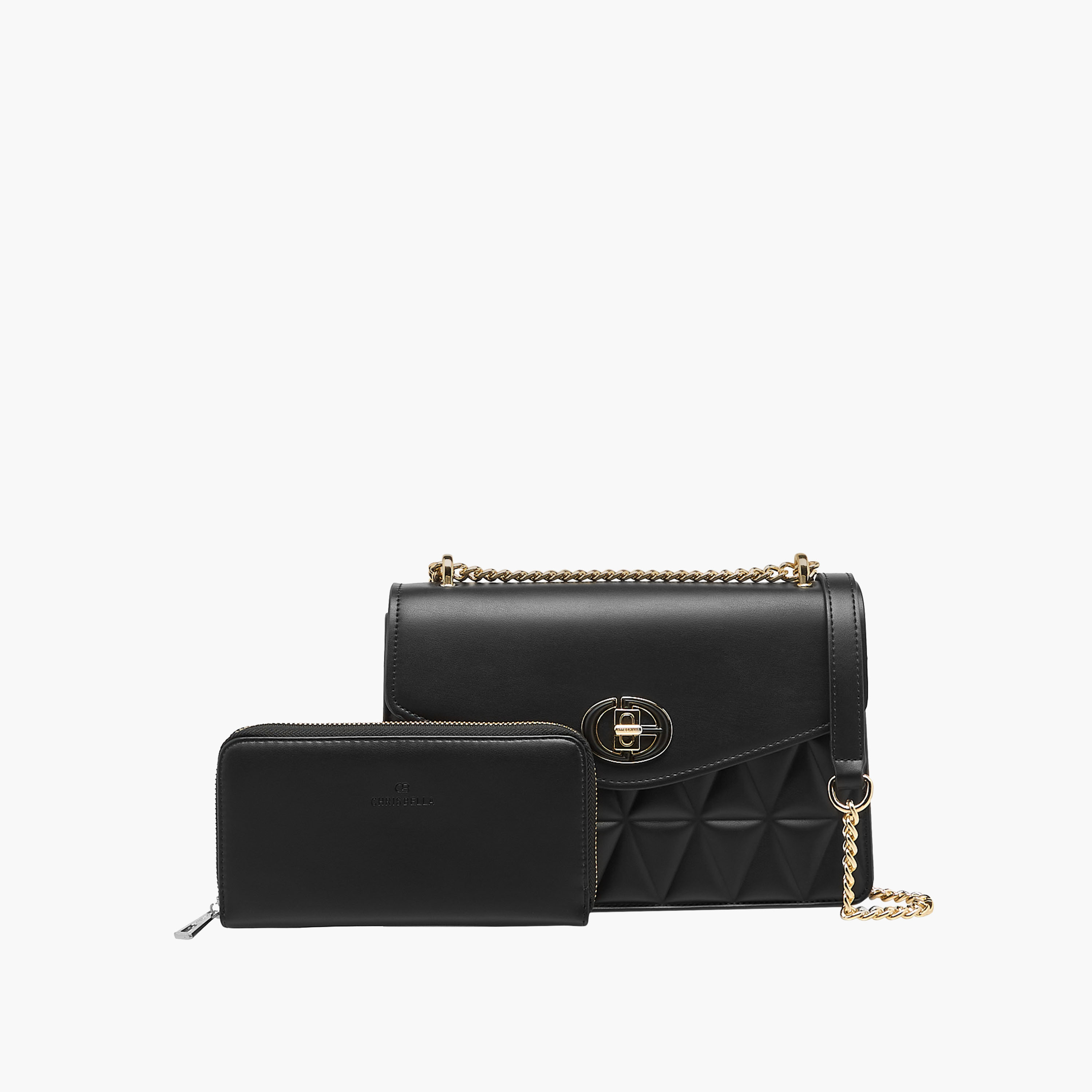 شنطة كروس بودي بارزة الملمس مع محفظة بسحاب إغلاق من كريسبيلا-women-bagsandwallets-handbags-image-1