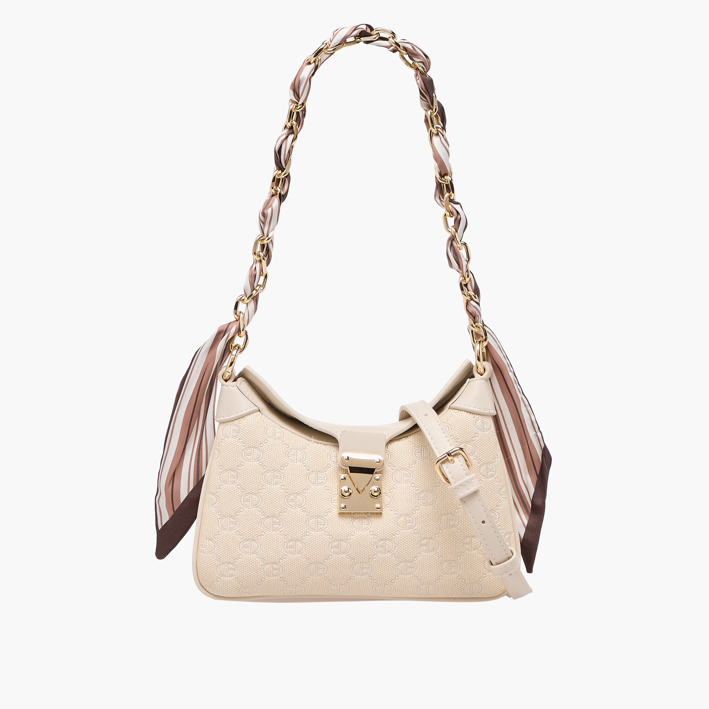 شنطة كروس بودي بارزة الملمس بحزام قابل للفصل وطيّة إغلاق-women-bagsandwallets-handbags-image-1