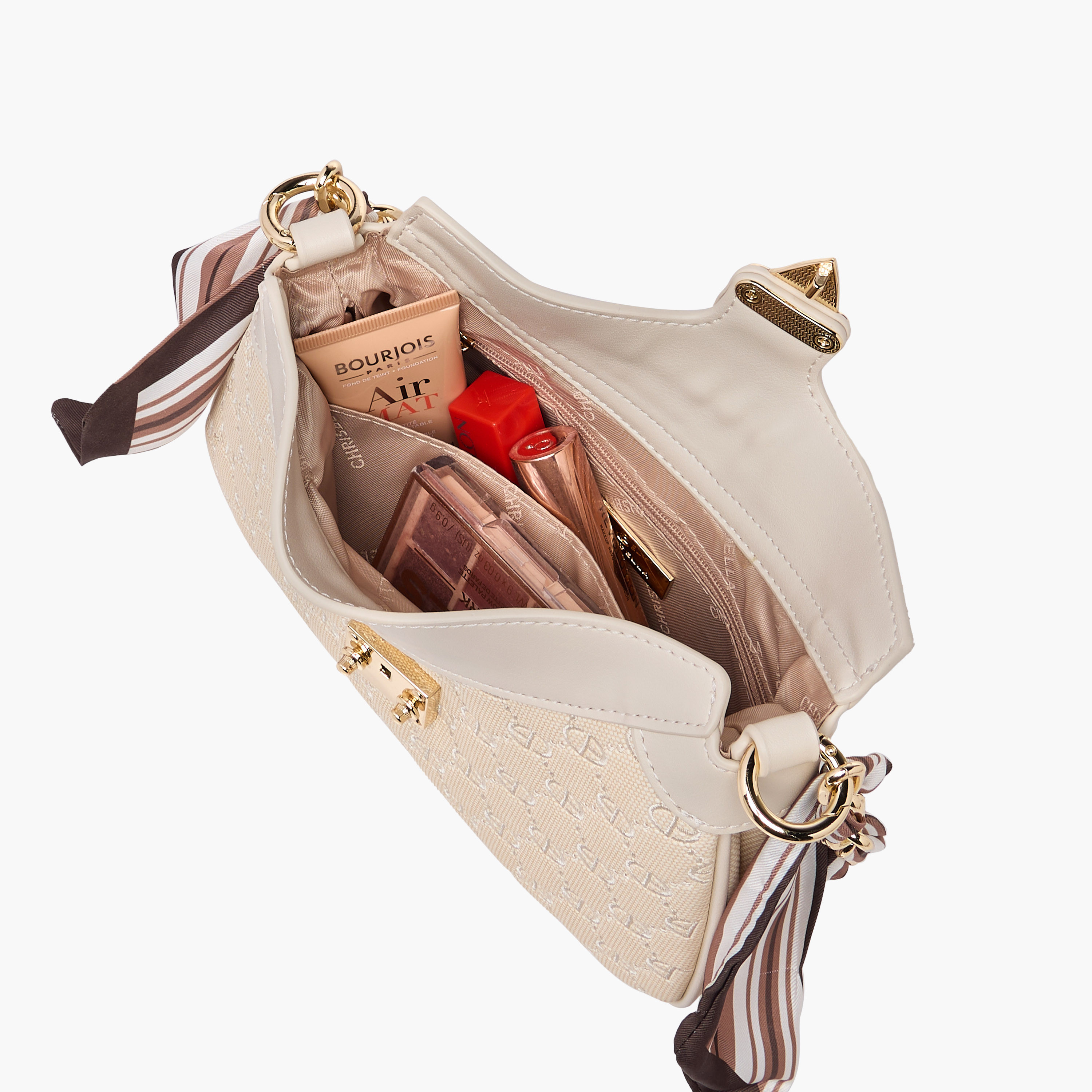 شنطة كروس بودي بارزة الملمس بحزام قابل للفصل وطيّة إغلاق-women-bagsandwallets-handbags-image-9