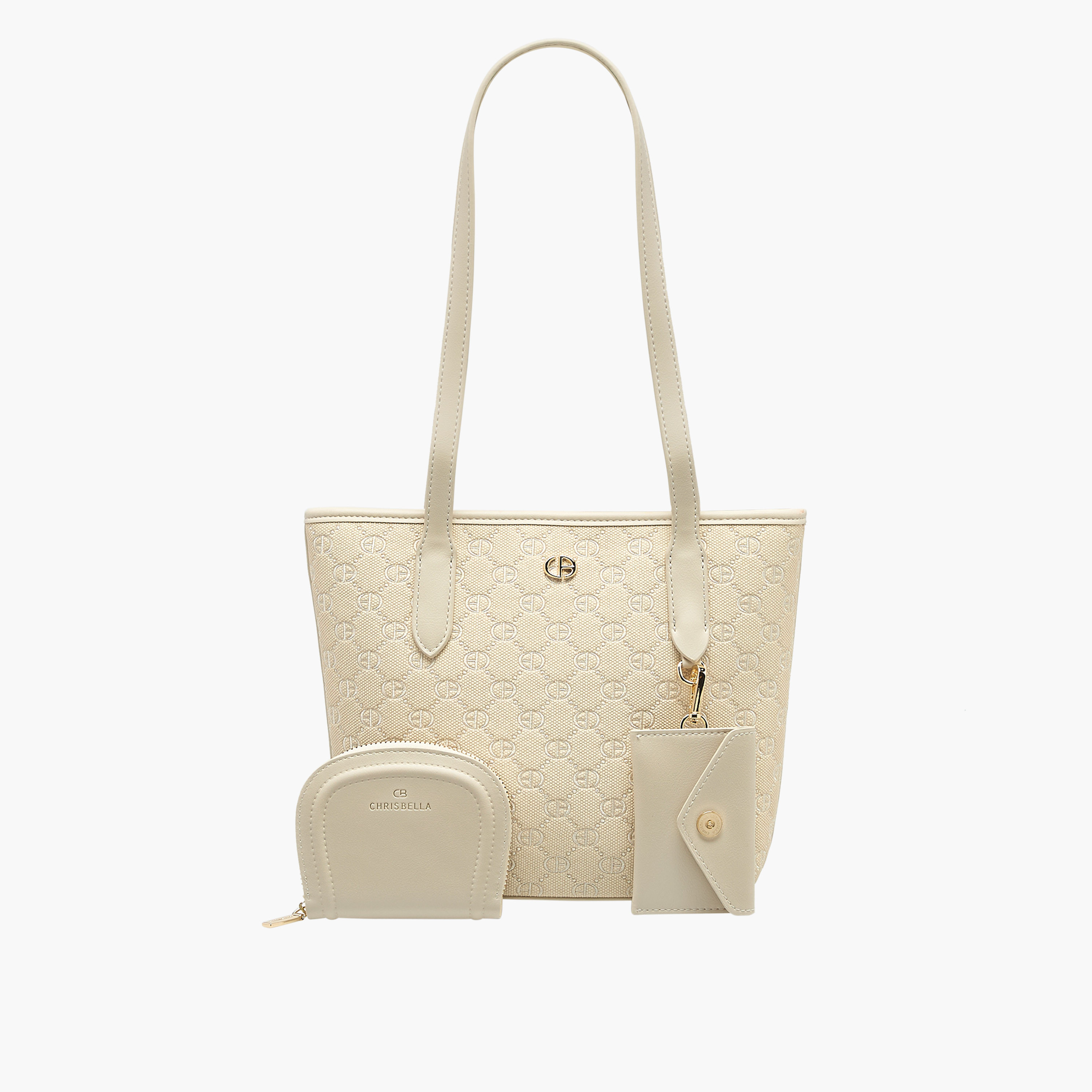 Chrisbella Embroidered Tote Bag with Detachable Pouch and Wallet-women-bagsandwallets-handbags-image-1