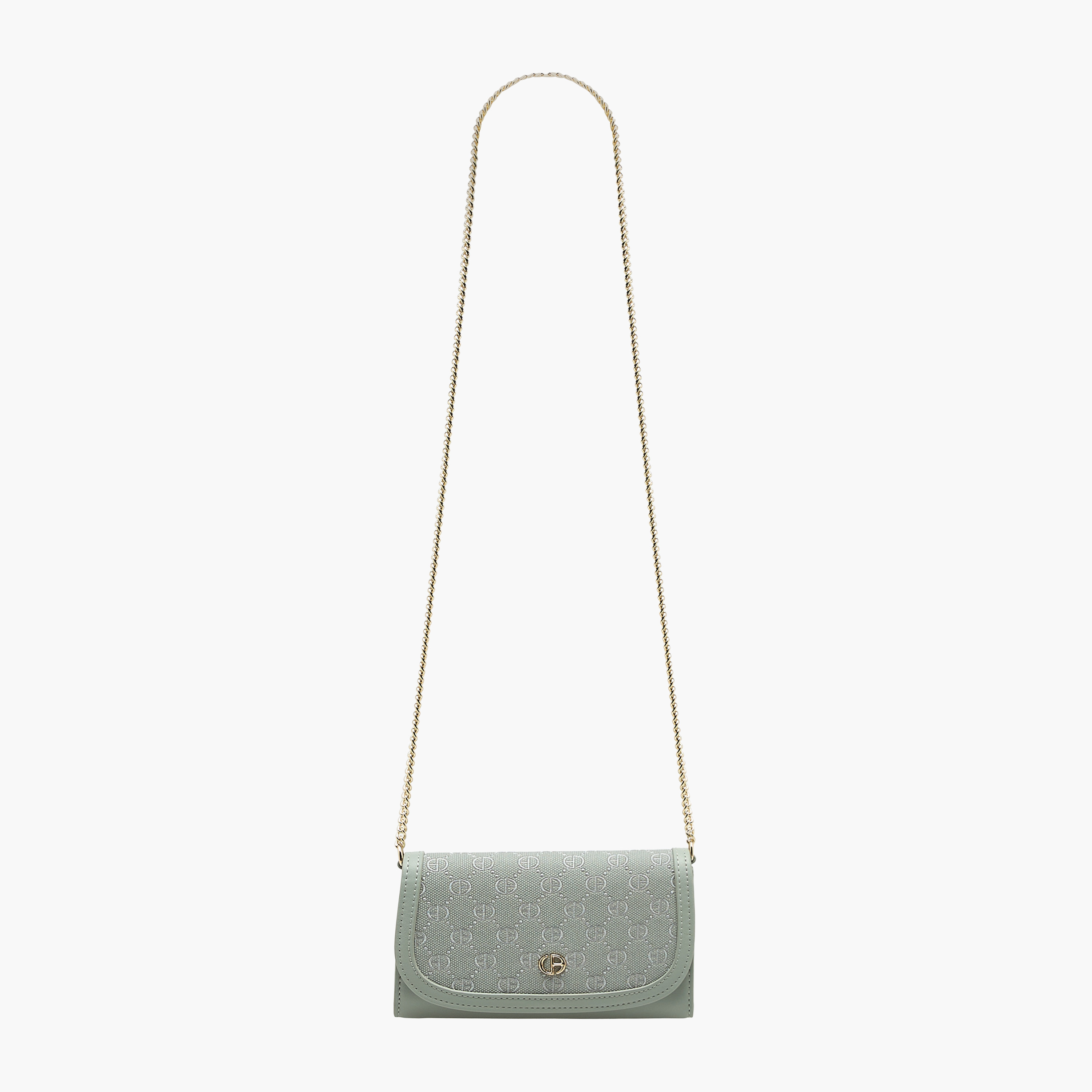 Chrisbella Monogram Embroidered Crossbody Bag with Chain Strap and Flap Closure-women-bagsandwallets-handbags-image-3