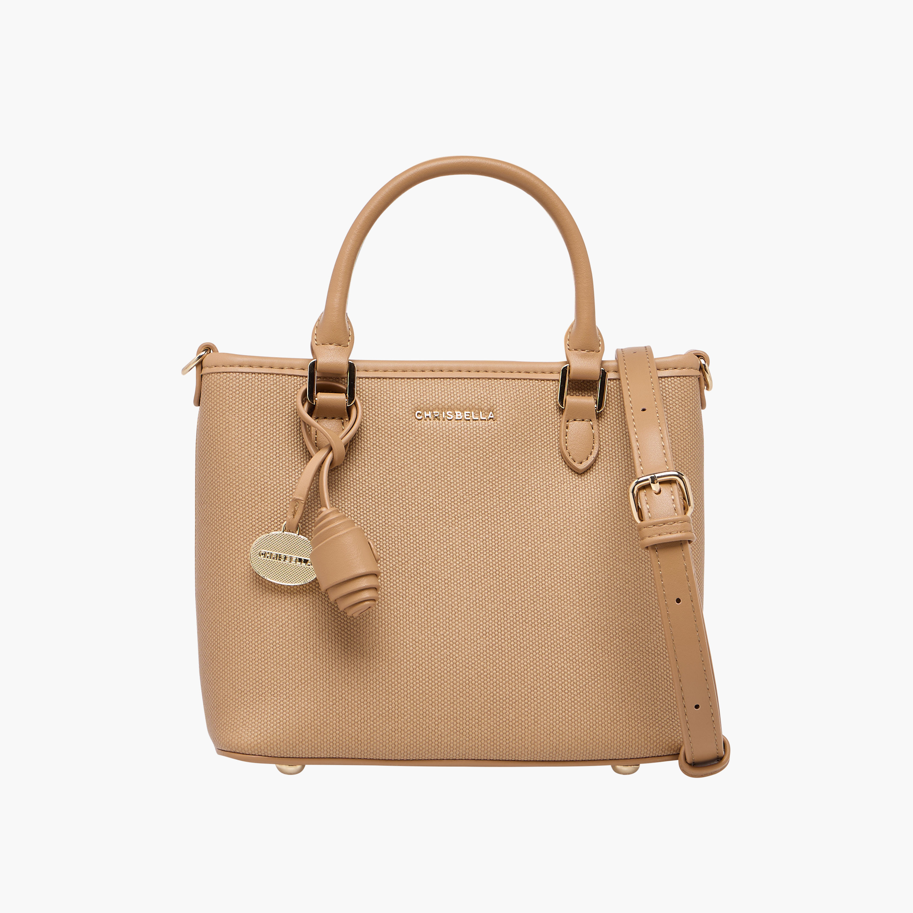 Chrisbella Textured Crossbody Bag with Detachable Strap and Zip Closure-women-bagsandwallets-handbags-image-1