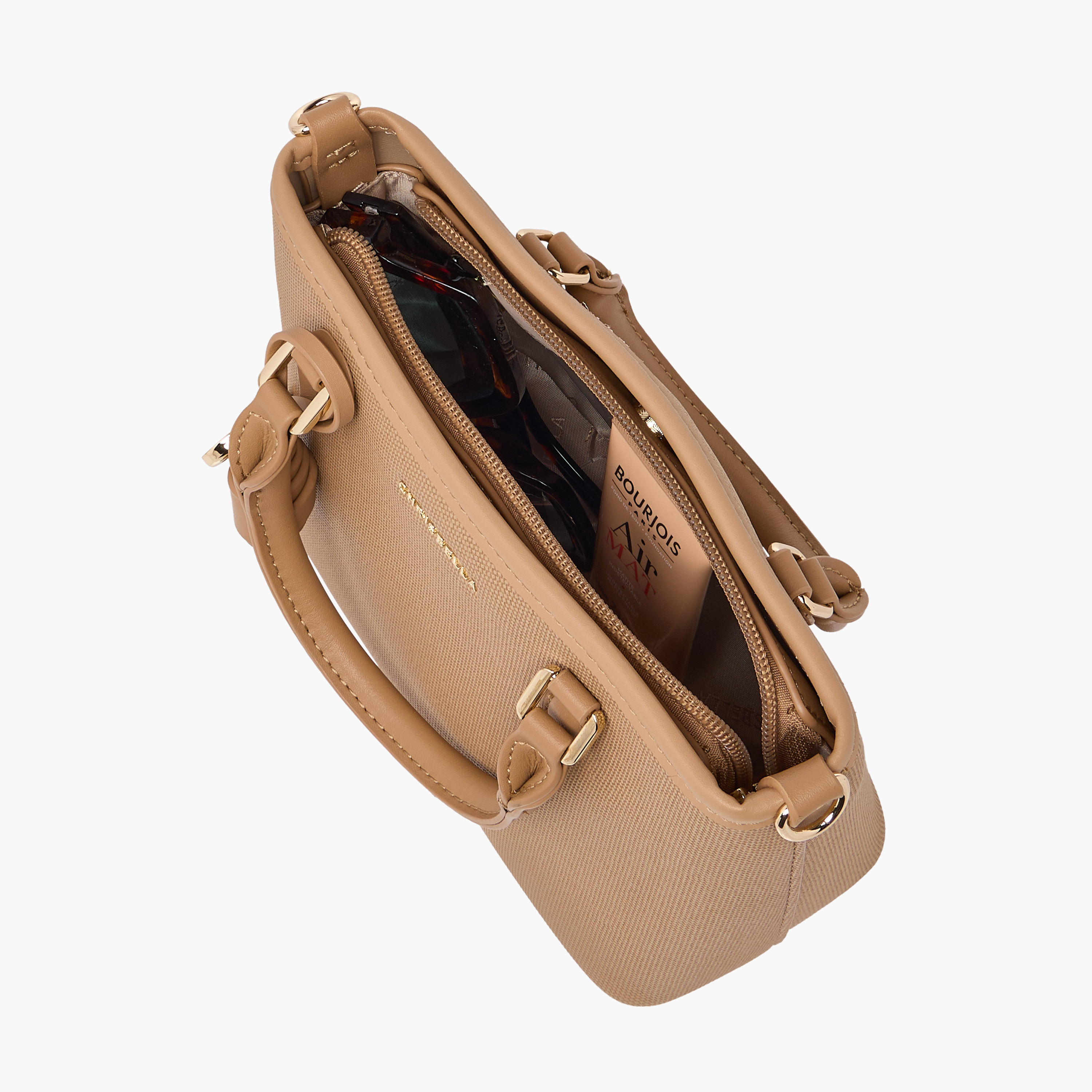 Chrisbella Textured Crossbody Bag with Detachable Strap and Zip Closure-women-bagsandwallets-handbags-image-9