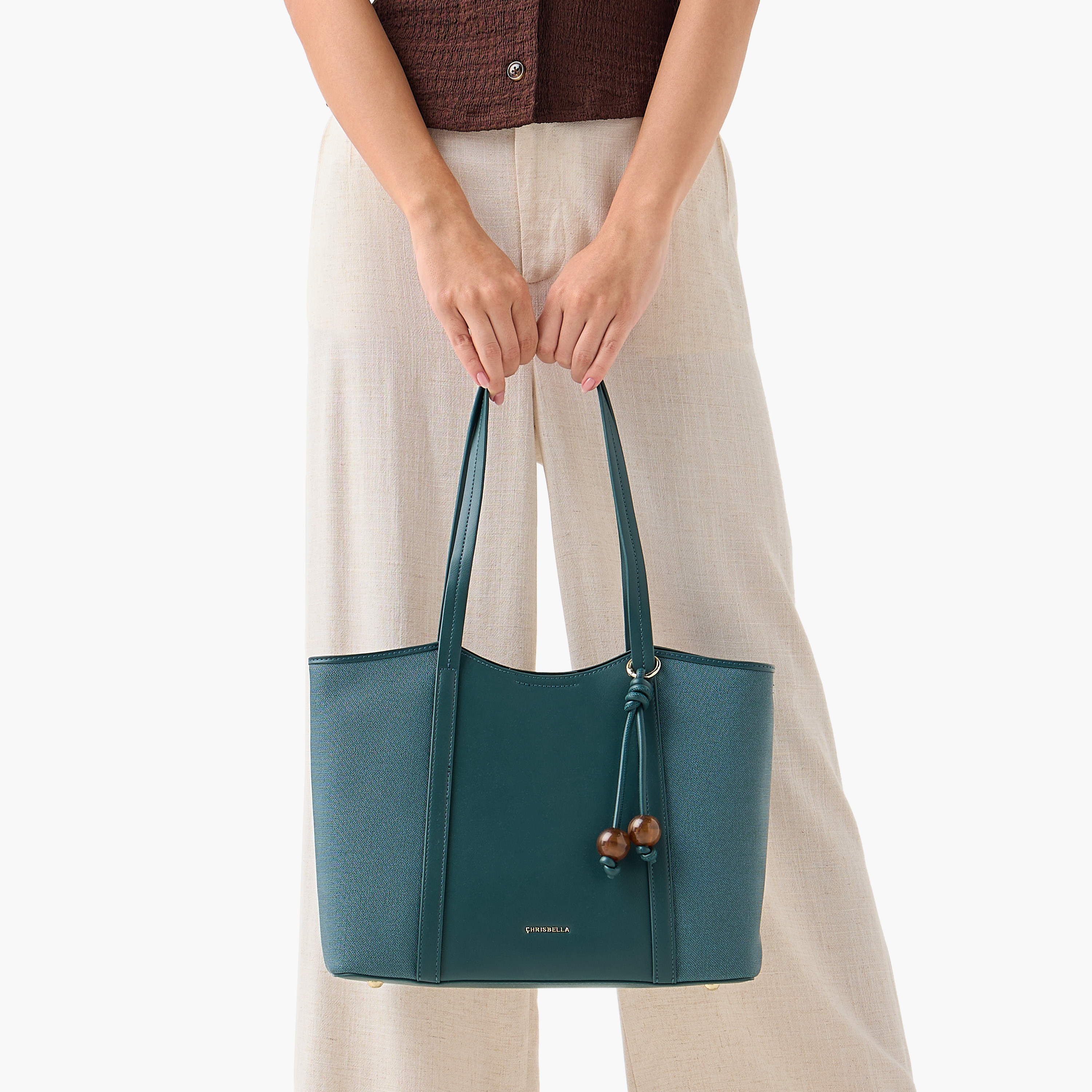 شنطة توت بلوح بارز وشنطة كتف من كريسبيلا-women-bagsandwallets-handbags-image-2
