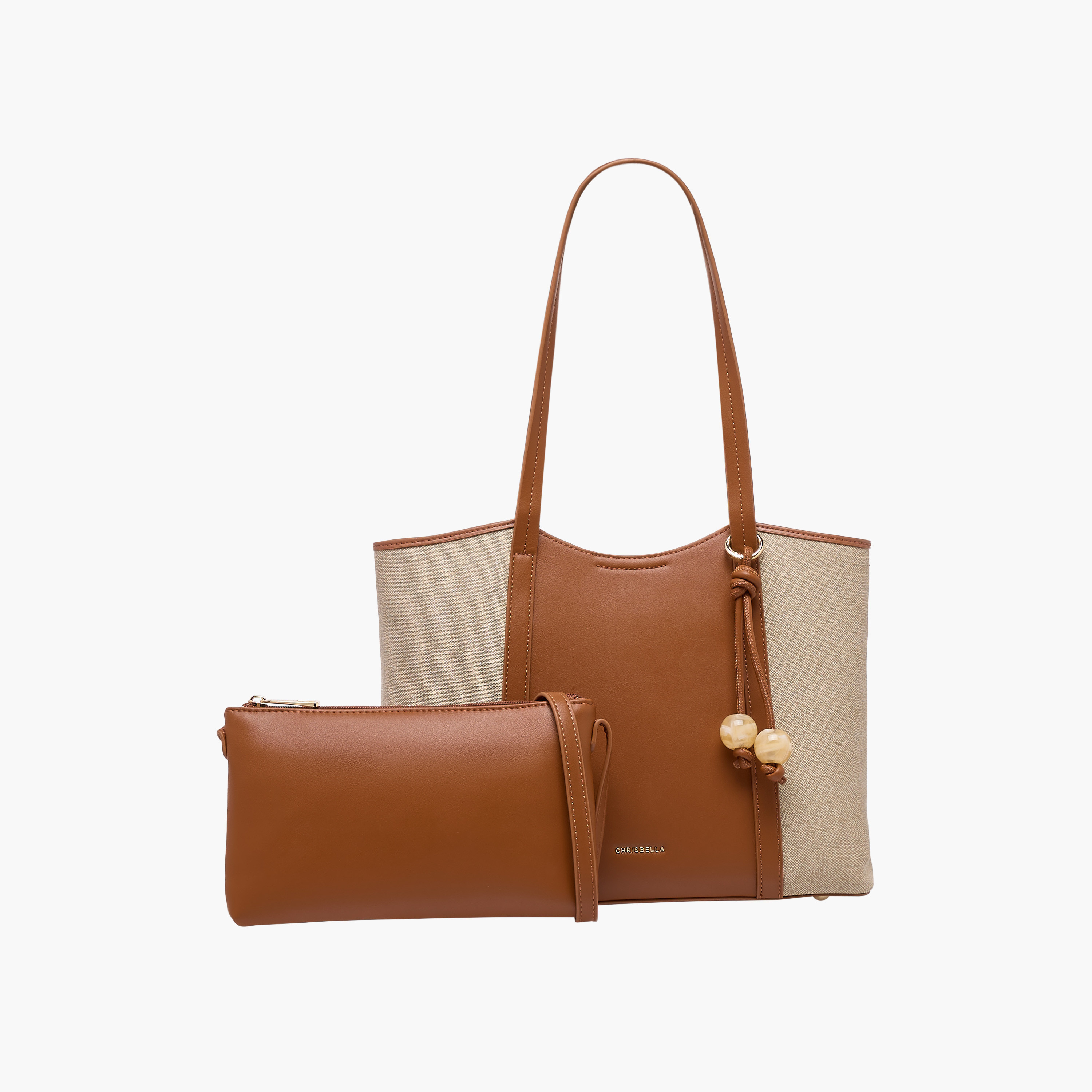 حقيبة توت بلوح بارز الملمس مع شنطة كتف من كريسبيلا-women-bagsandwallets-handbags-image-1