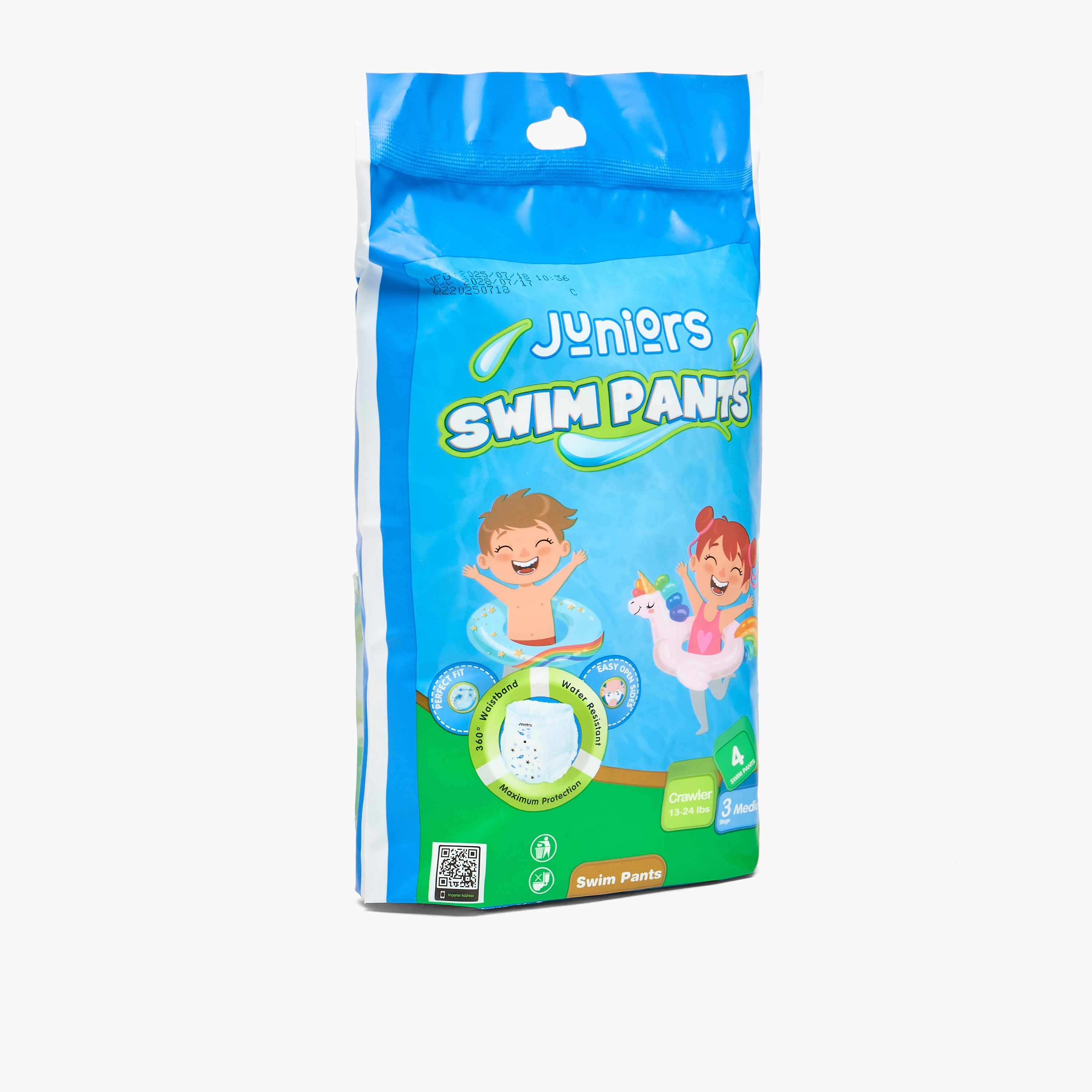 Juniors Baby Swim Diapers with Elasticated Waistband, Size XL-baby-diapering-diapers-image-2