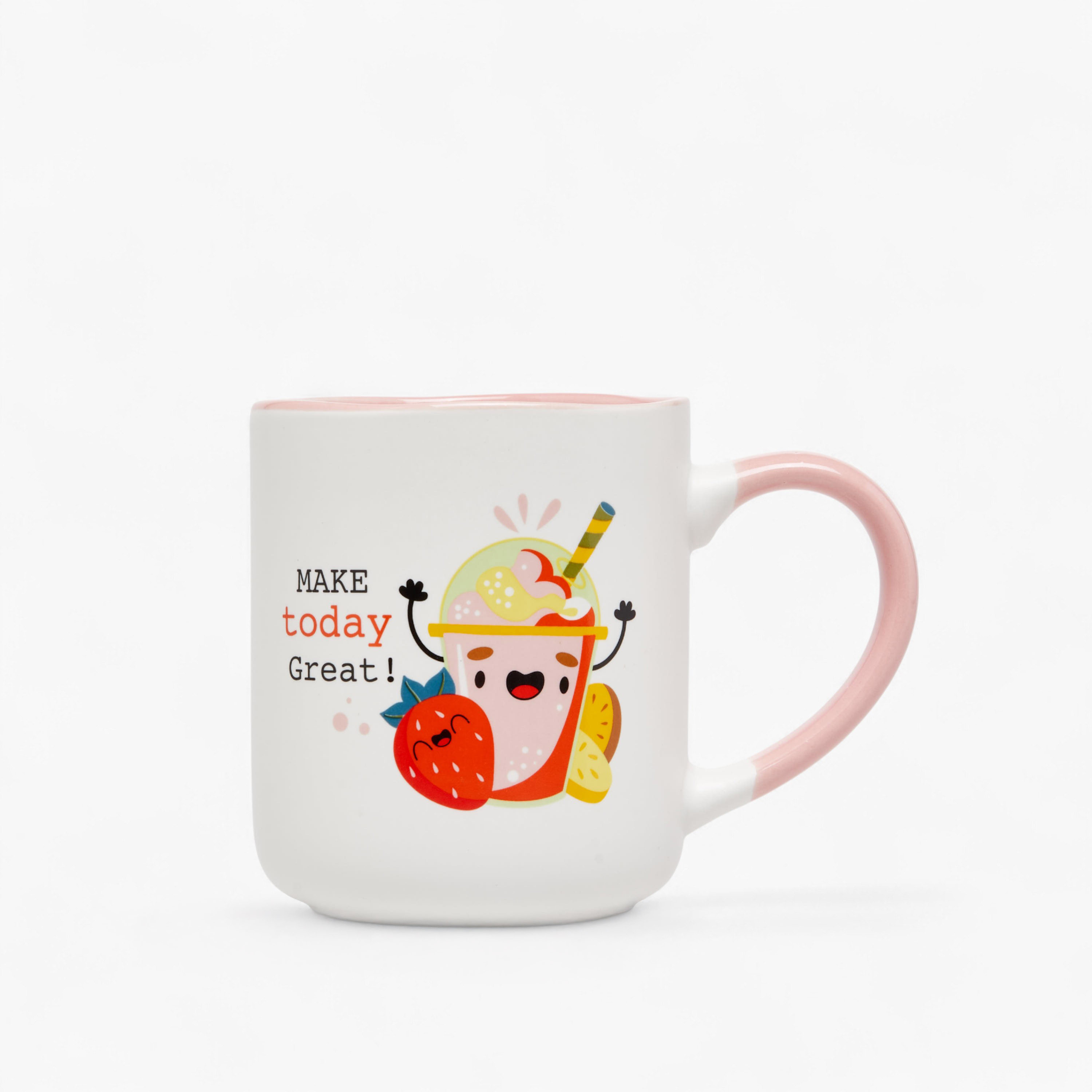 Strawberry Juice Print New Bone China Mug with Handle - 380 ml-household-dining-teaandcoffee-mugsandcups-image-1