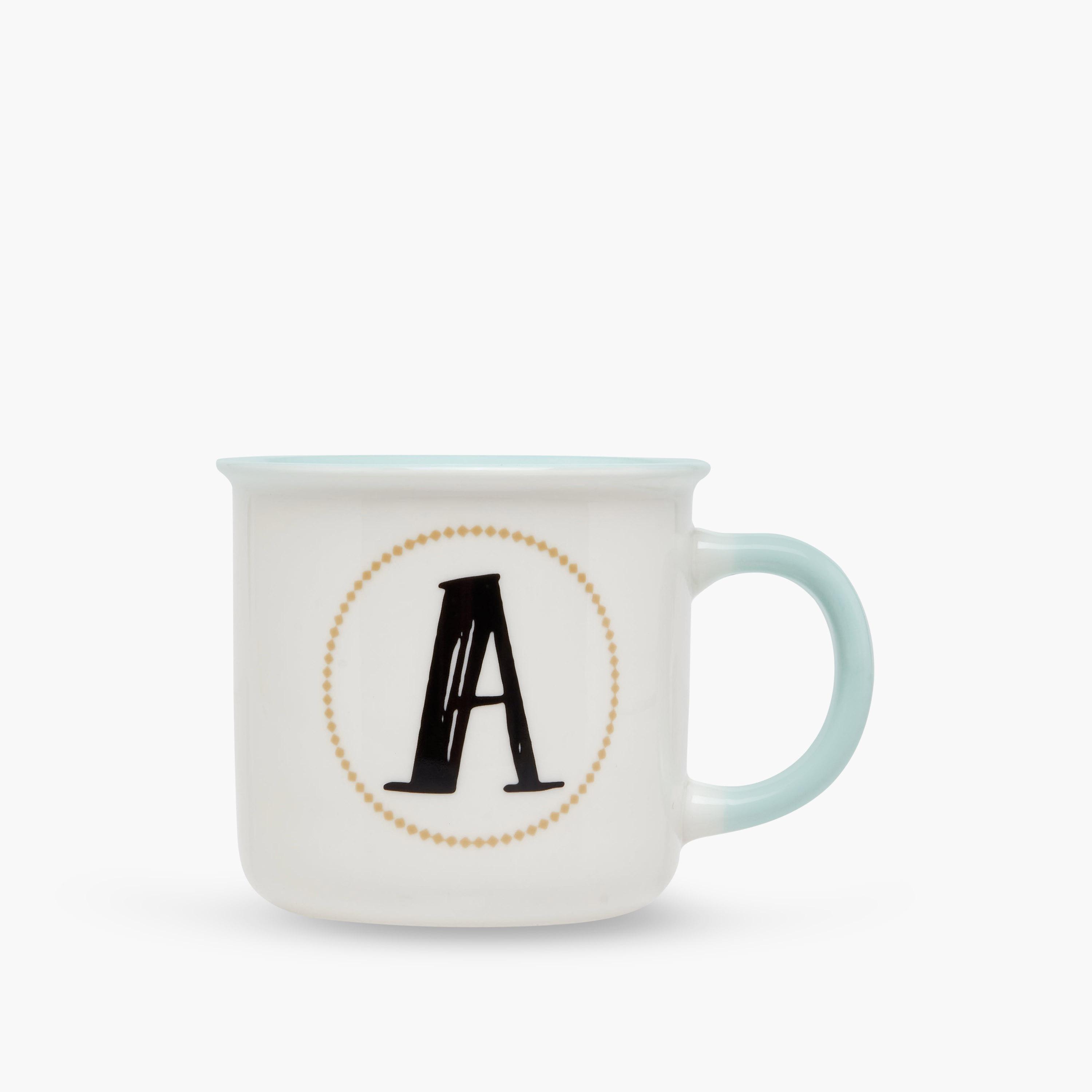 Initial A Print New Bone China Mug with Handle - 335 ml-household-dining-teaandcoffee-mugsandcups-image-1