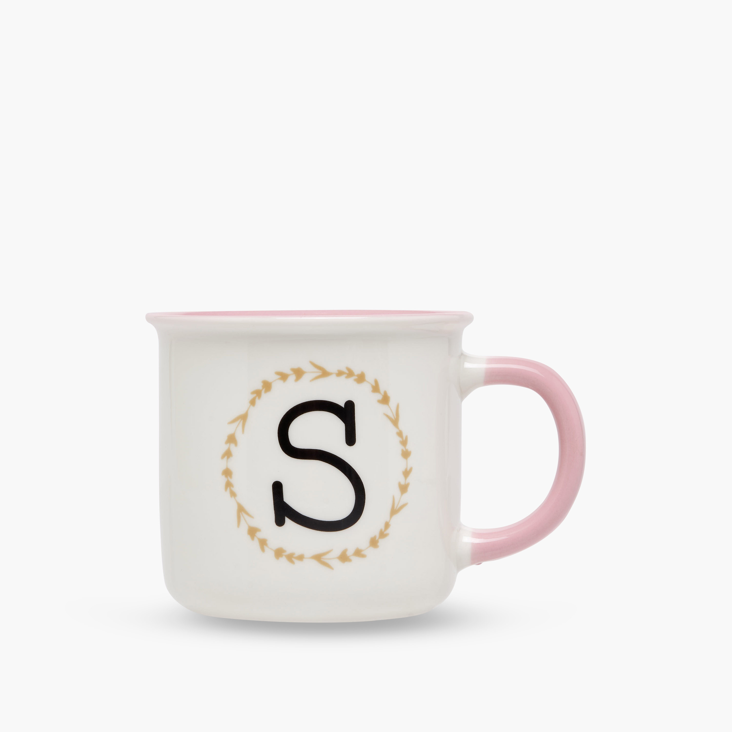 Printed Bone China Mug with Initial S - 335 ml-household-dining-teaandcoffee-mugsandcups-image-1