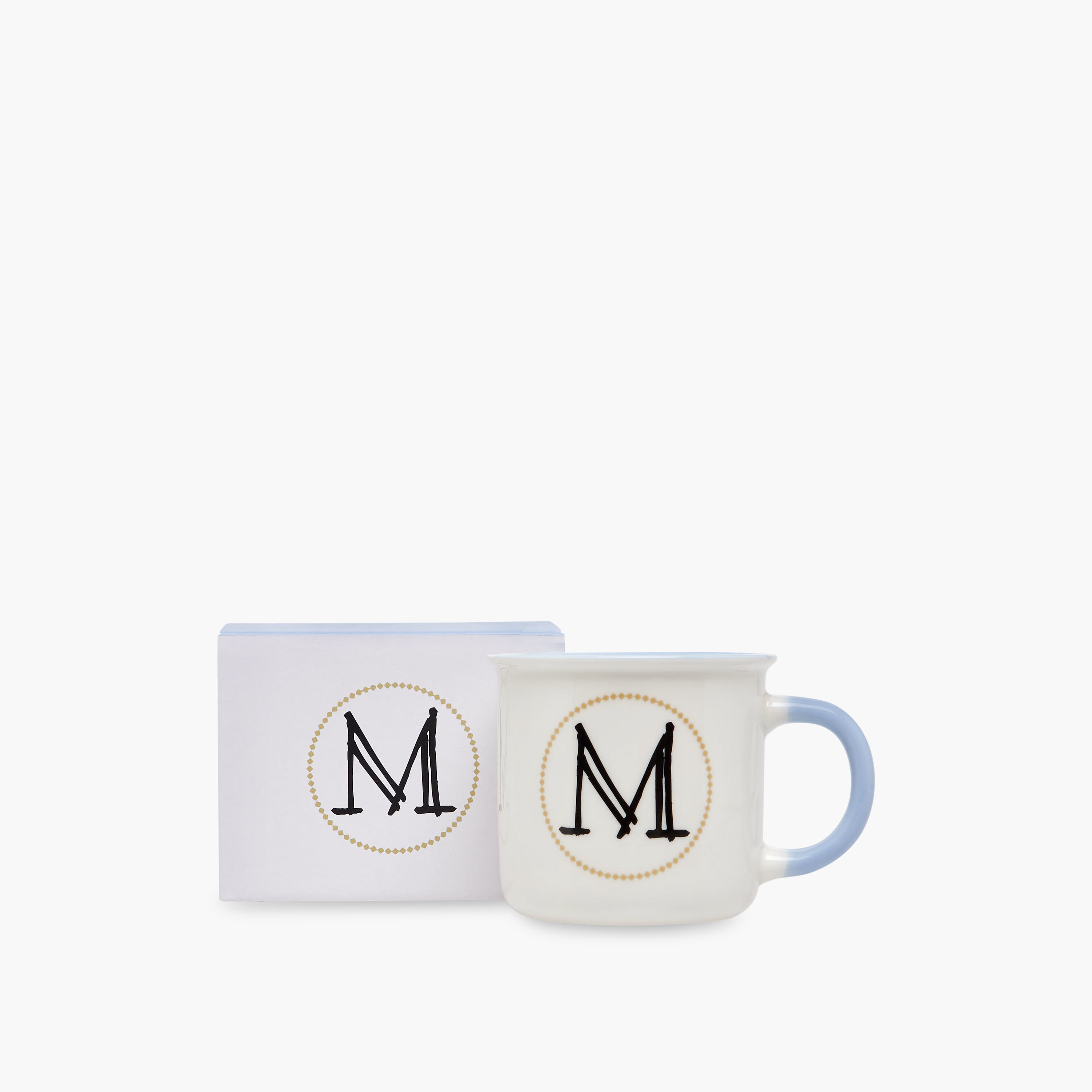 مج خزف صيني بطبعات حرف إنجليزي ومقبض - 335 مل-household-dining-teaandcoffee-mugsandcups-image-1