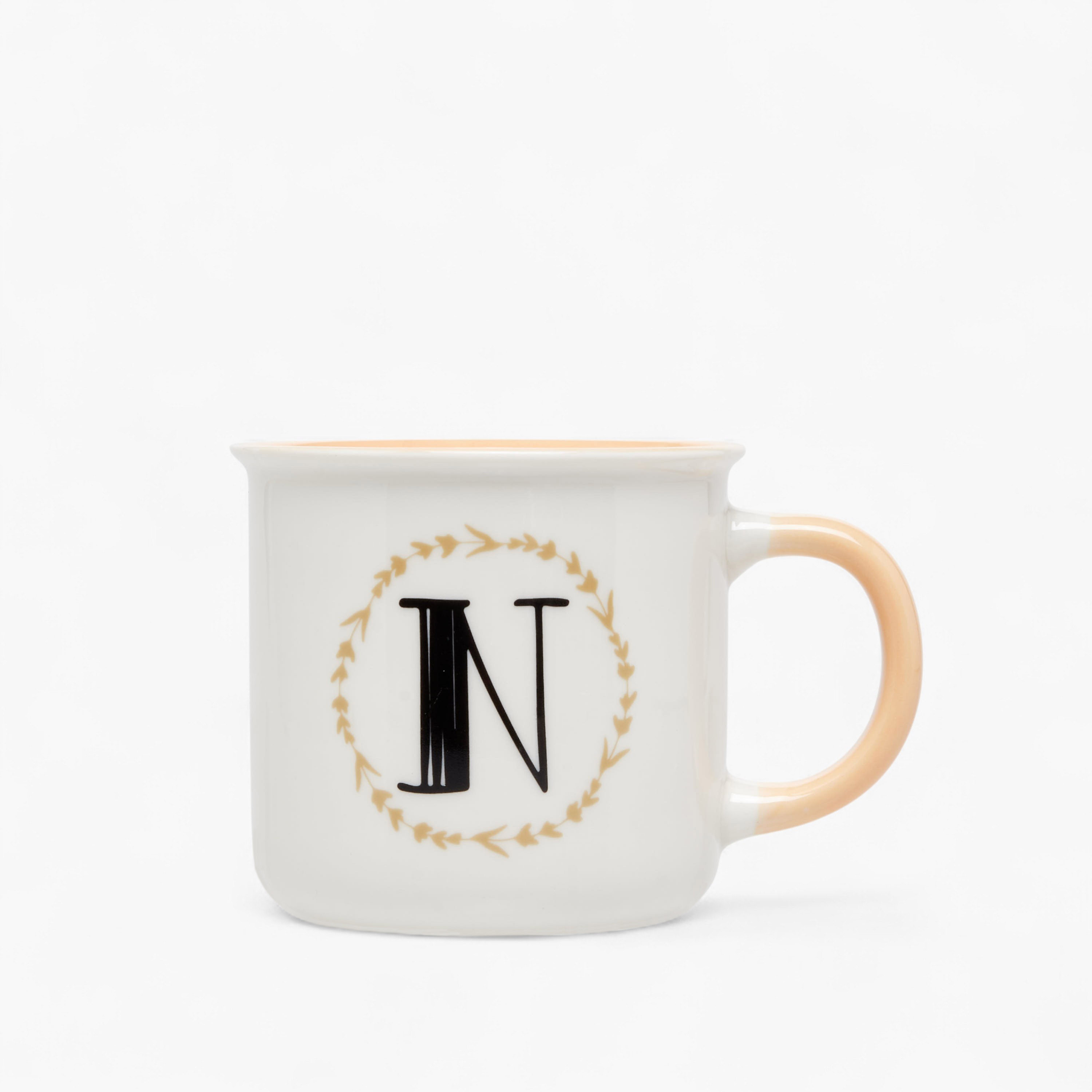 مج خزف صيني بطبعات حرف إنجليزي ومقبض - 335 مل-household-dining-teaandcoffee-mugsandcups-image-4
