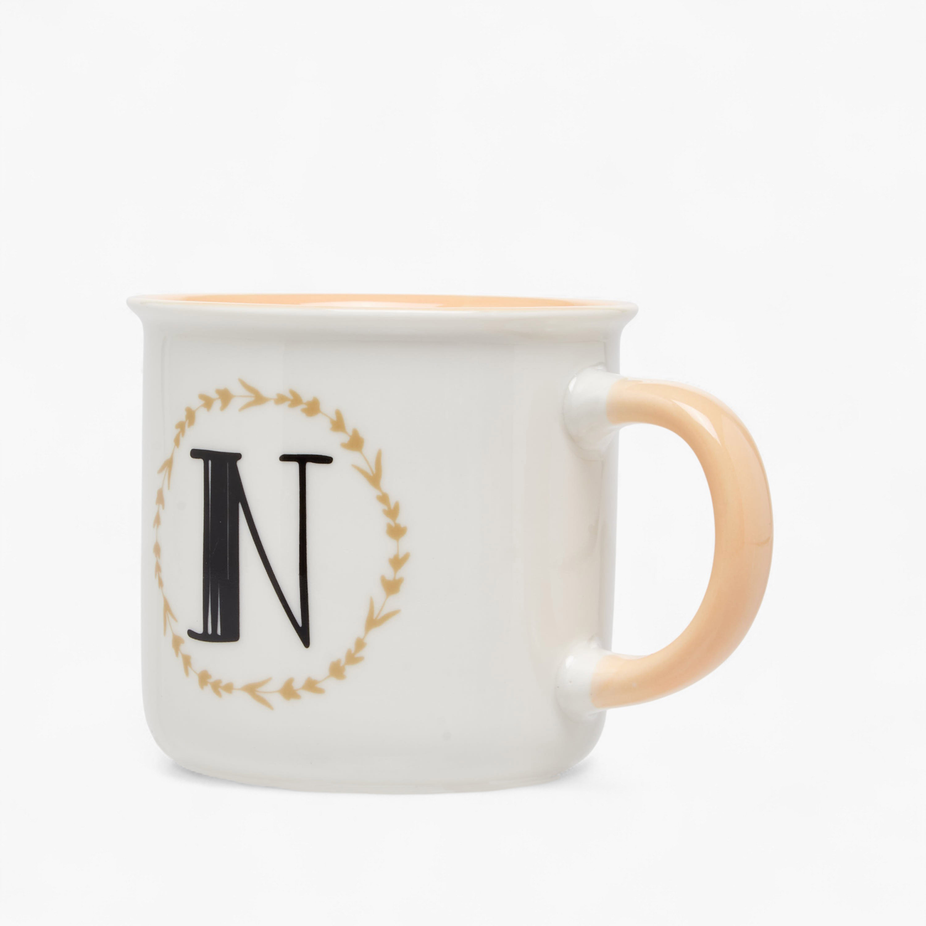 مج خزف صيني بطبعات حرف إنجليزي ومقبض - 335 مل-household-dining-teaandcoffee-mugsandcups-image-3