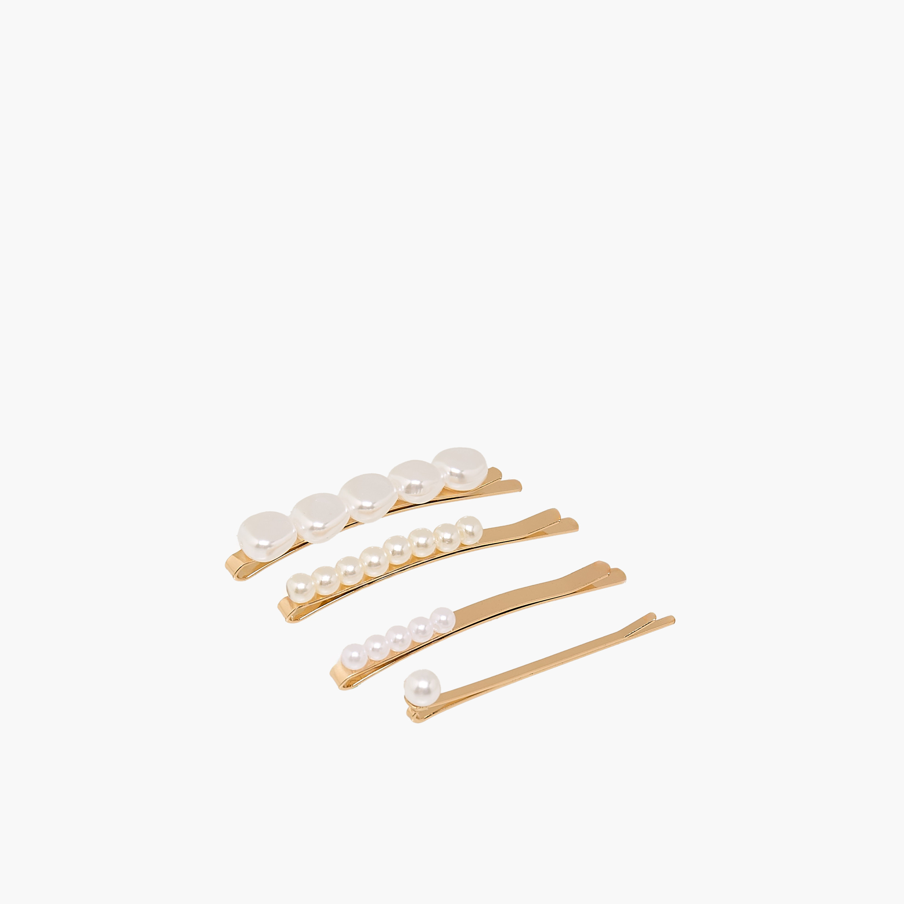 Pack of 4 Hair Pins with Pearl Embellishments-women-hairaccessories-hairpins-image-3