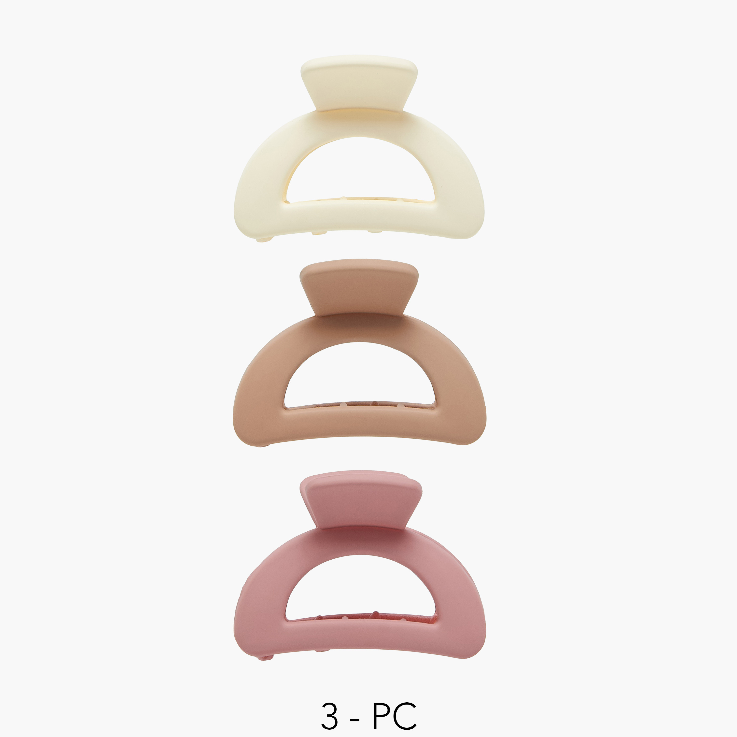 Pack of 3 Hair Clamps with Matte Finish-women-hairaccessories-clamps-image-1