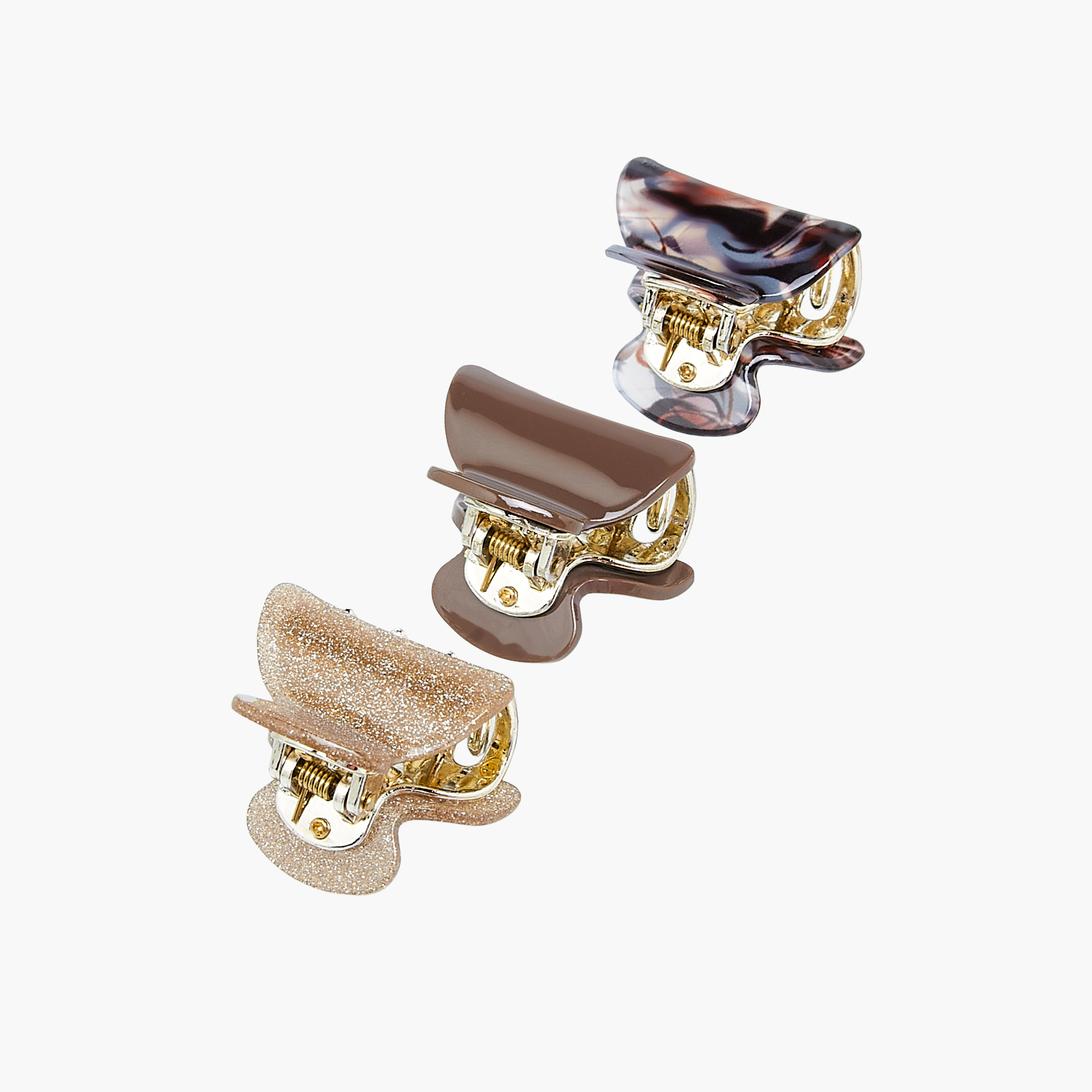 مشابك شعر بطبعات جليتر - طقم من 3 قطع-women-hairaccessories-clamps-image-5