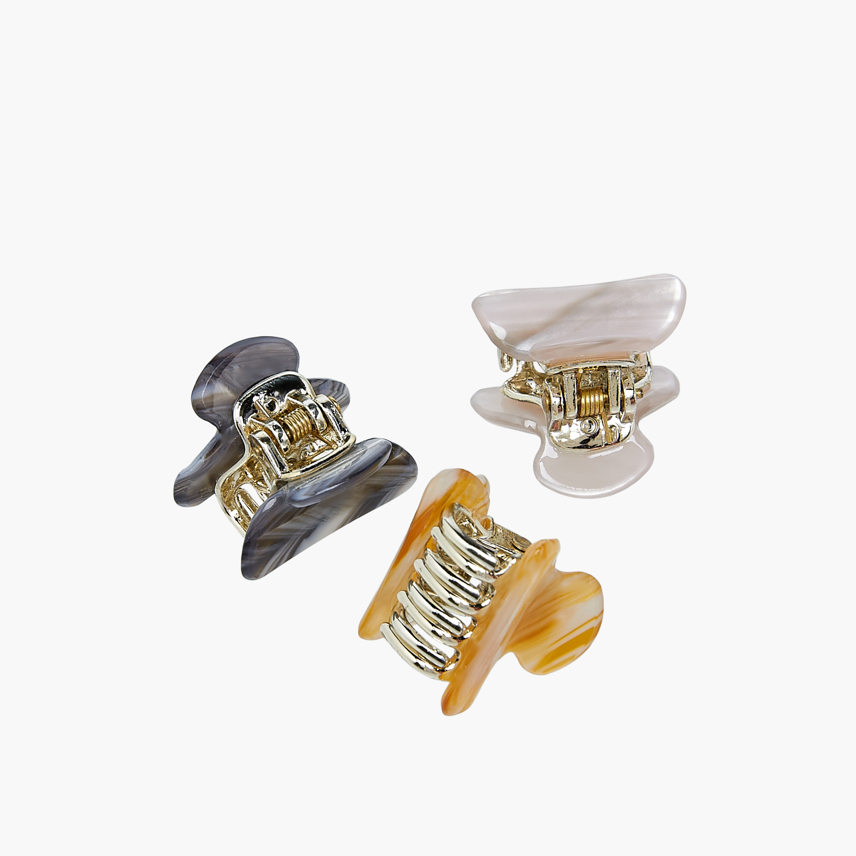 Pack of 6 Hair Clamps with Marble Print-women-hairaccessories-clamps-image-5
